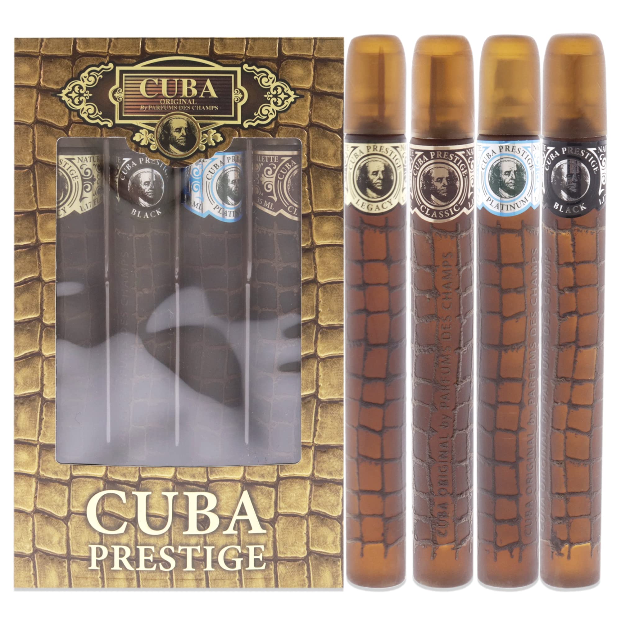 Set De Regalo Perfume Cuba Prestige, 4 Piezas, Para Hombre Edt, 50 Ml - Venta Internacional.