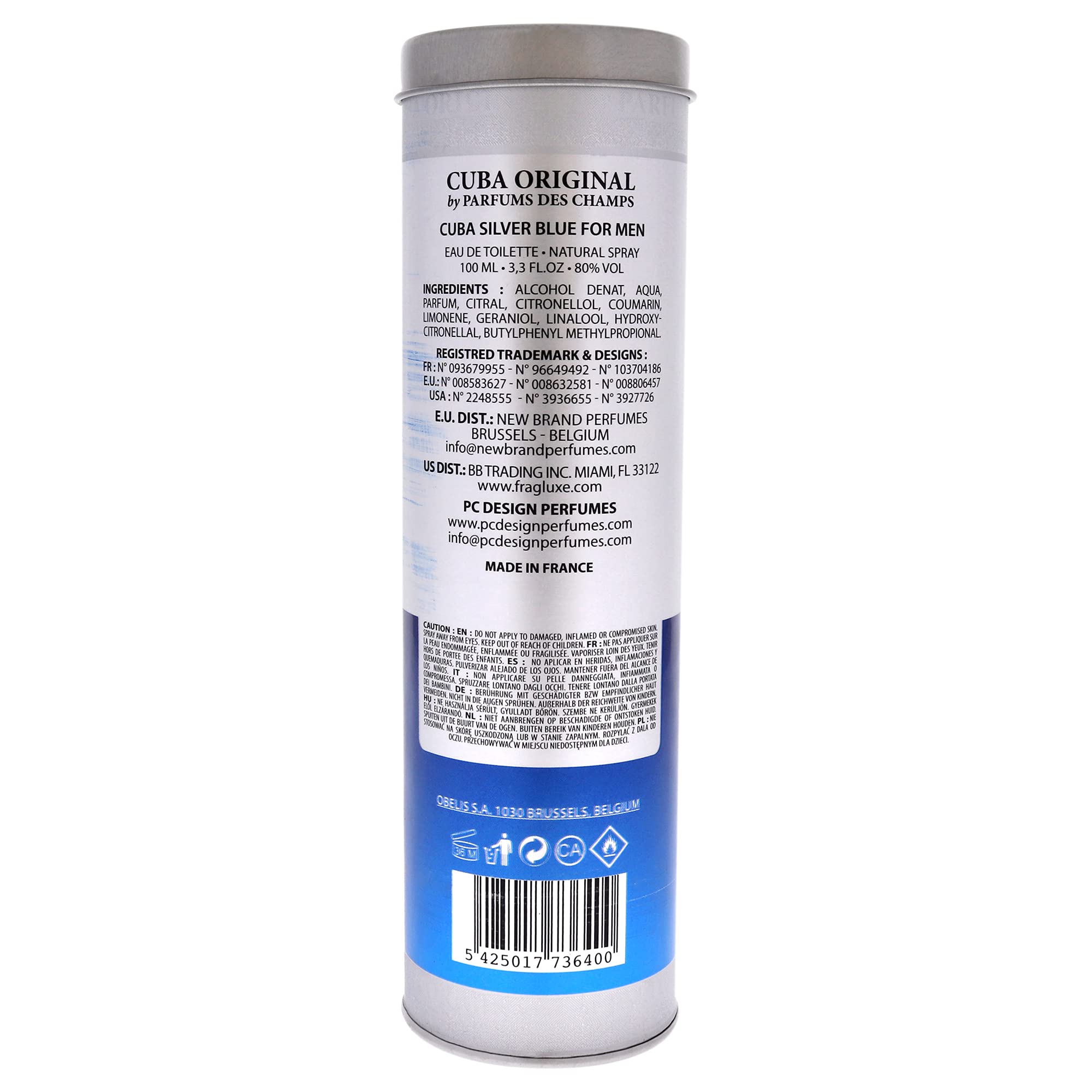 Foto 5 pulgar | Perfume Cuba Silver Blue Eau De Toilette 100 Ml Para Hombre - Venta Internacional.