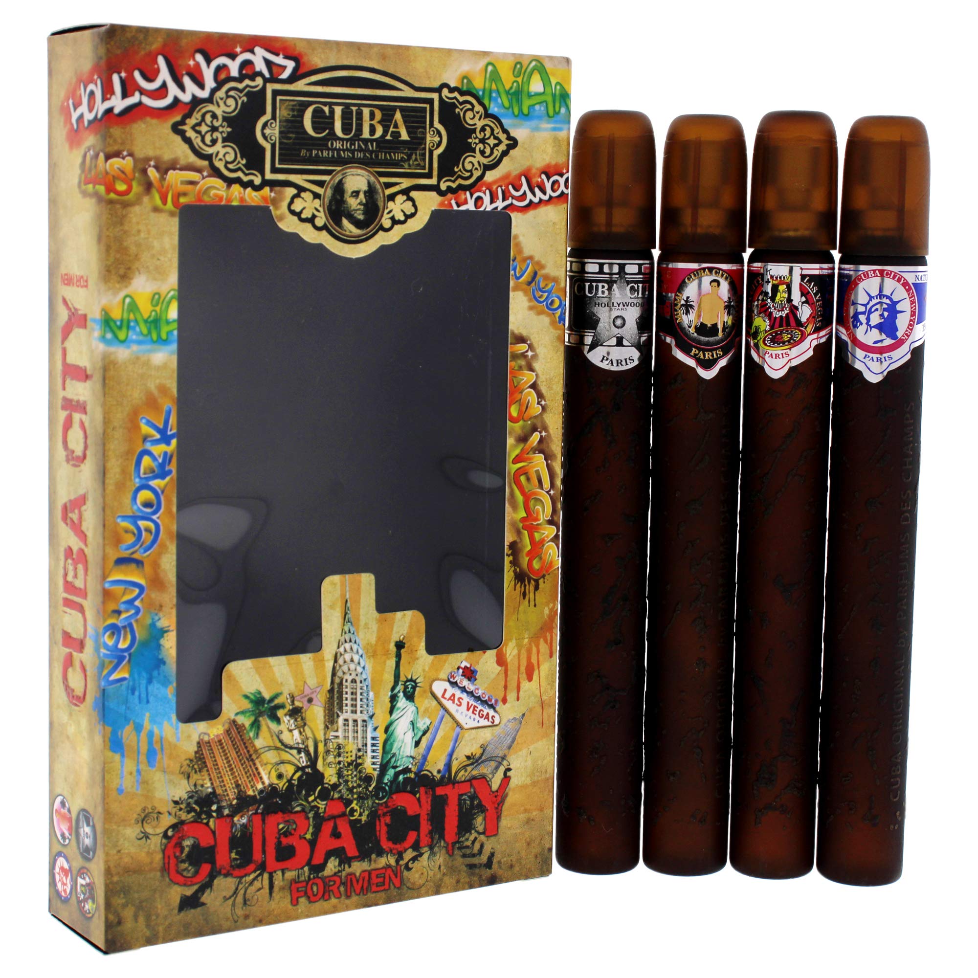 Foto 4 pulgar | Set De Perfumes Cuba City Para Hombre (hollywood + Vegas + Miami + N) - Venta Internacional.