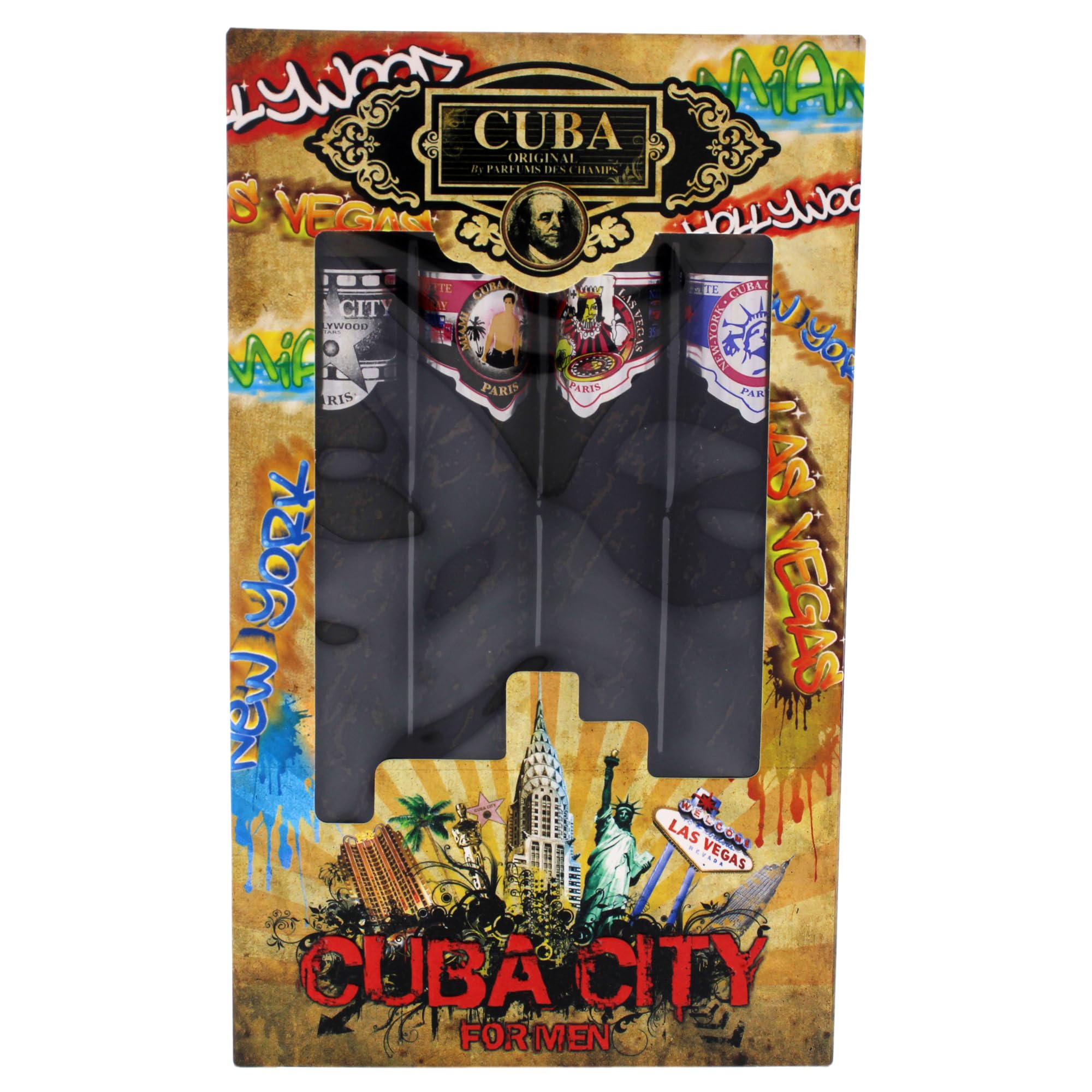 Foto 6 pulgar | Set De Perfumes Cuba City Para Hombre (hollywood + Vegas + Miami + N) - Venta Internacional.