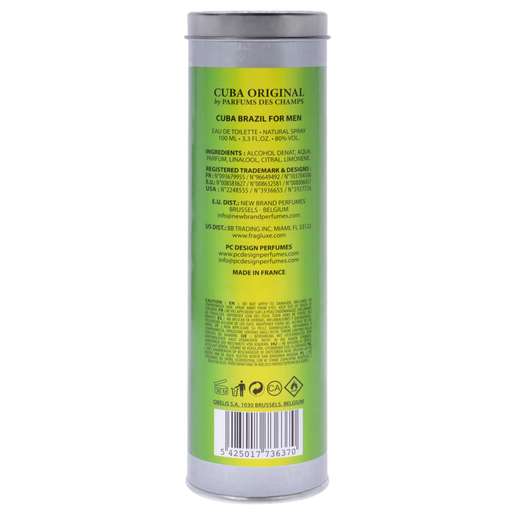 Foto 4 | Perfume Cuba Brazil Eau De Toilette 100 Ml Para Hombre - Venta Internacional.