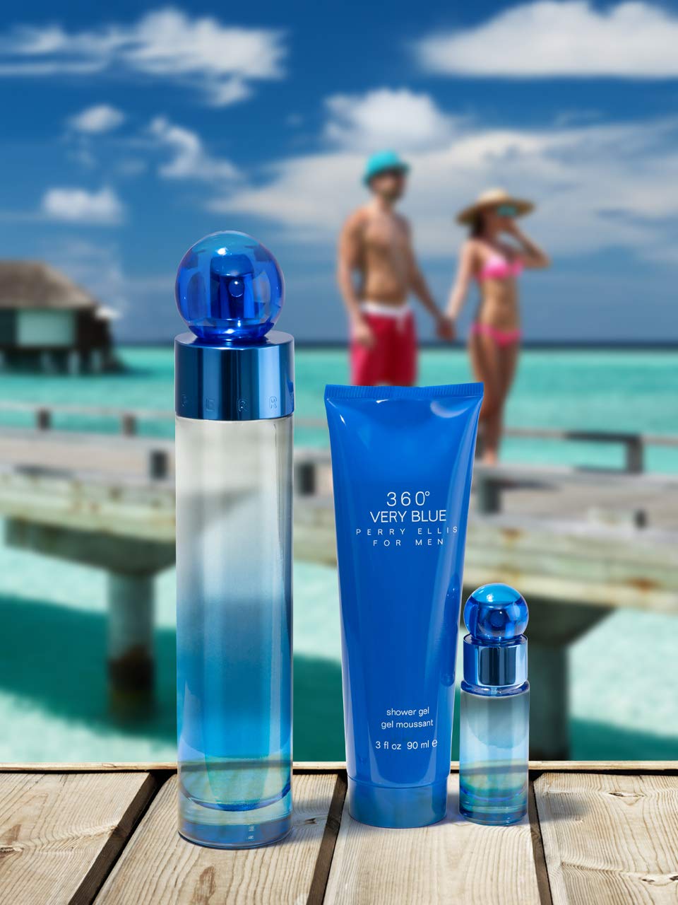 Foto 8 pulgar | Perfume Perry Ellis 360 Very Blue Para Hombre, 100 Ml, Regalo De 3 Piezas - Venta Internacional.