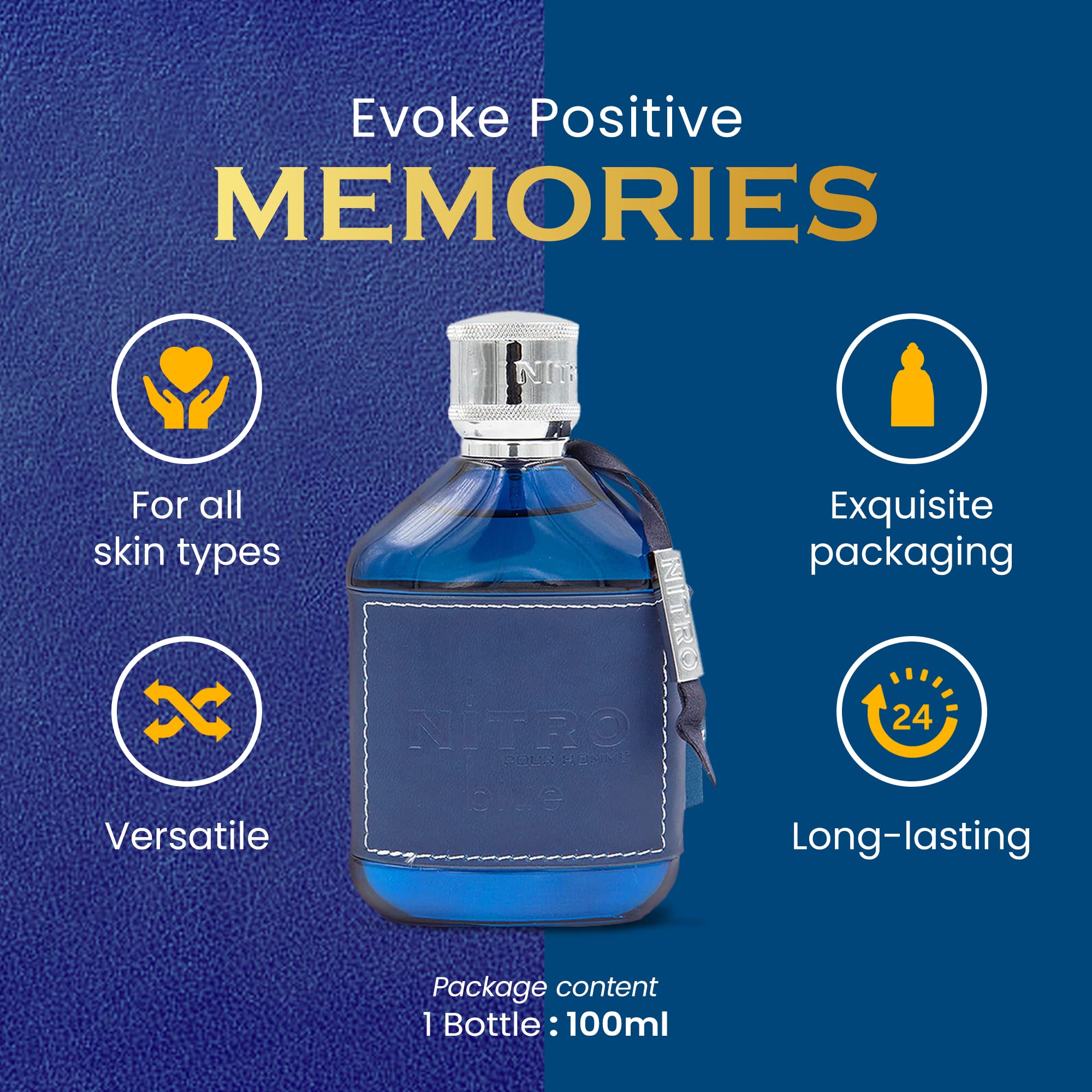 Foto 4 pulgar | Perfume Dumont Nitro Blue Eau De Parfum 100 Ml Para Hombre - Venta Internacional.