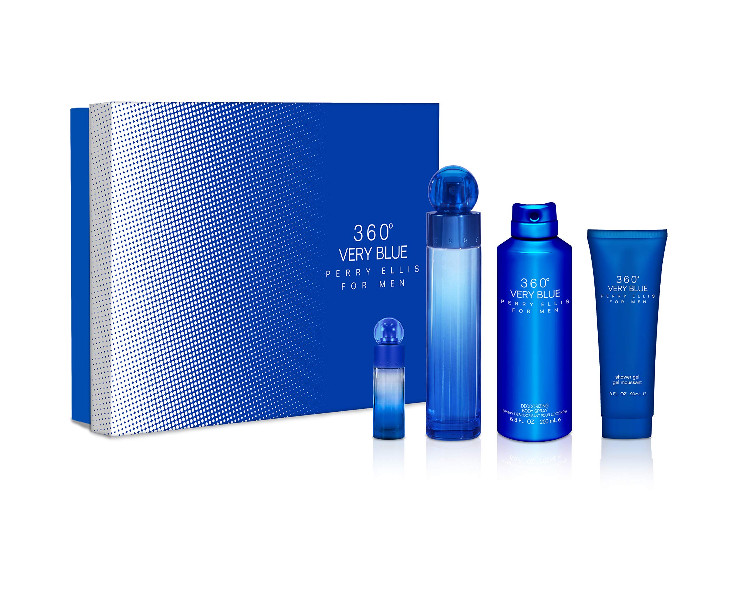Set de Regalo Perry Ellis 360 Very Blue 4 Piezas - Venta Internacional