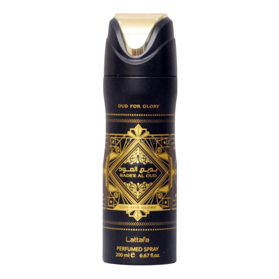 Desodorante Perfumado En Aerosol Lattafa Badee Al Oud, 200 Ml - Venta Internacional.