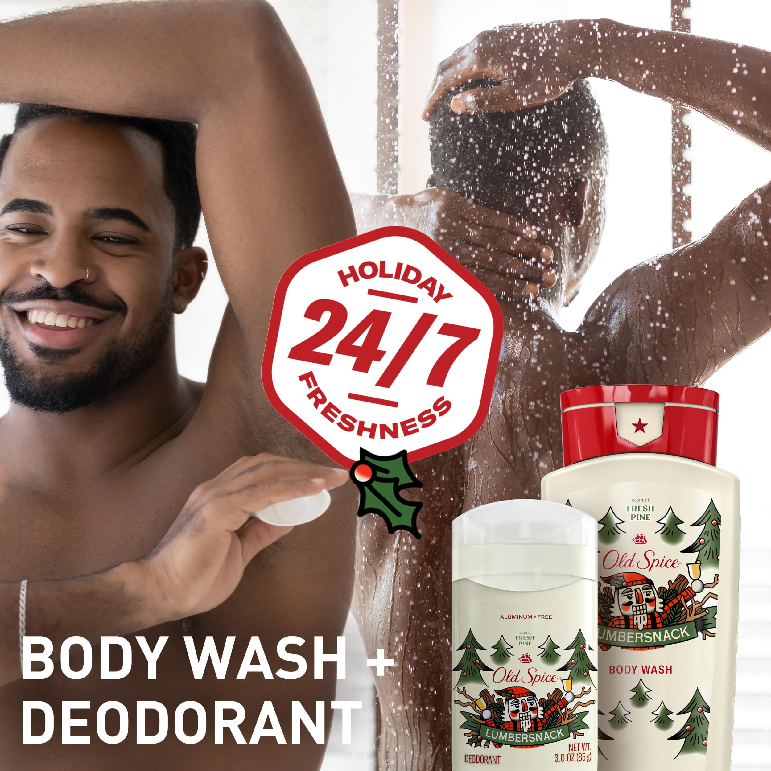 Foto 3 pulgar | Desodorante Old Spice Holidudes Lumbersnack Fresh Pine 90 Ml X3 - Venta Internacional.