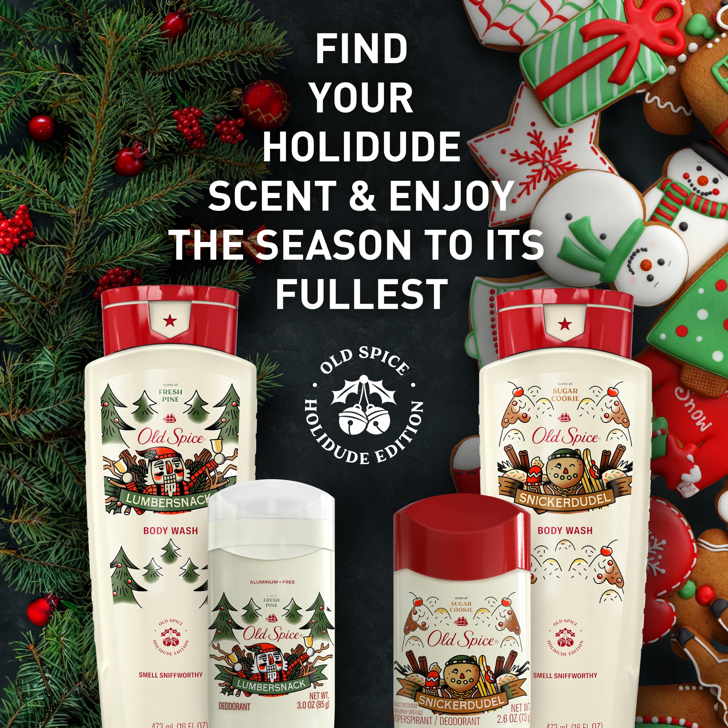 Foto 6 pulgar | Desodorante Old Spice Holidudes Lumbersnack Fresh Pine 90 Ml X3 - Venta Internacional.
