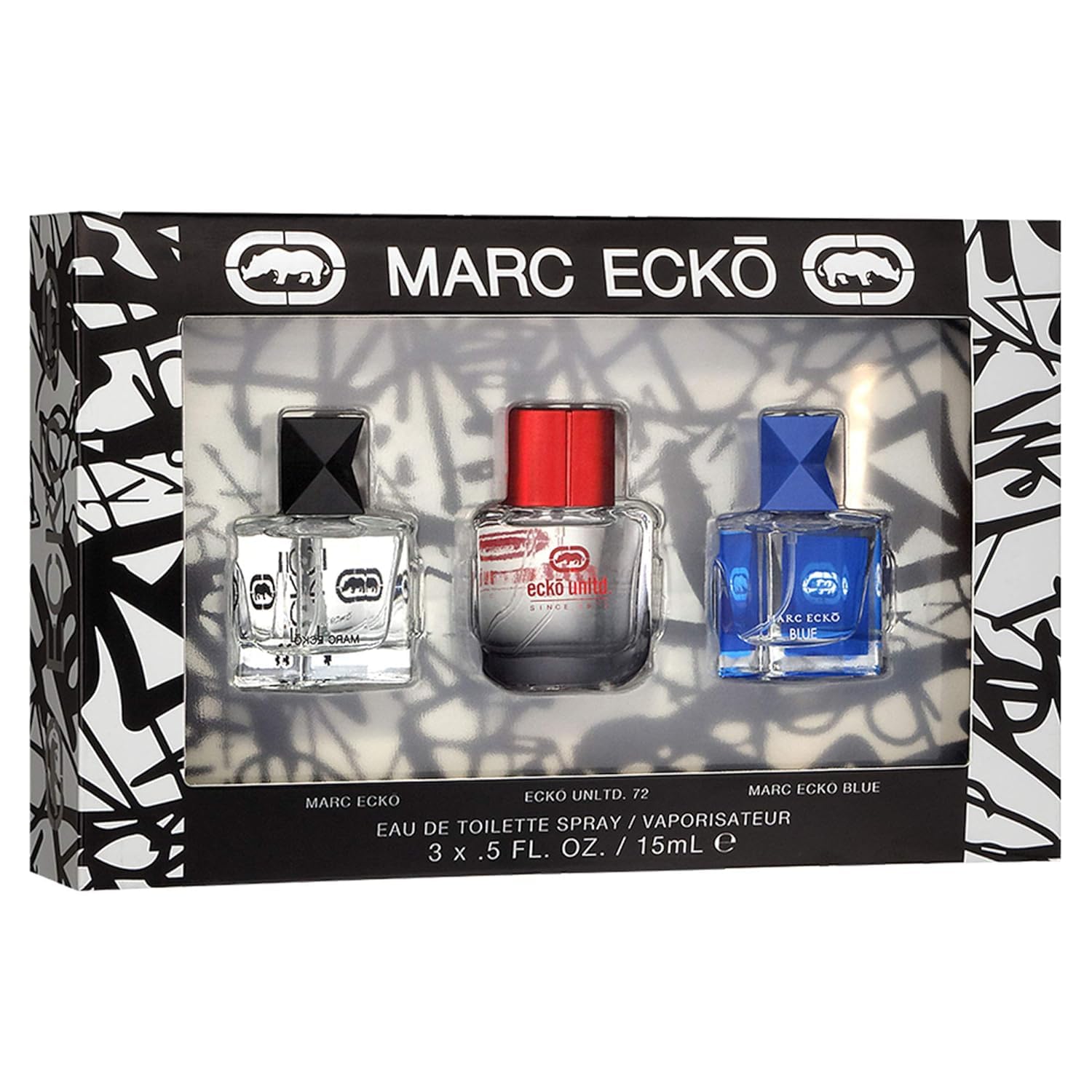 Set De Perfume Marc Ecko Eau De Toilette Para Hombre, 15 Ml, 3 Piezas - Venta Internacional.