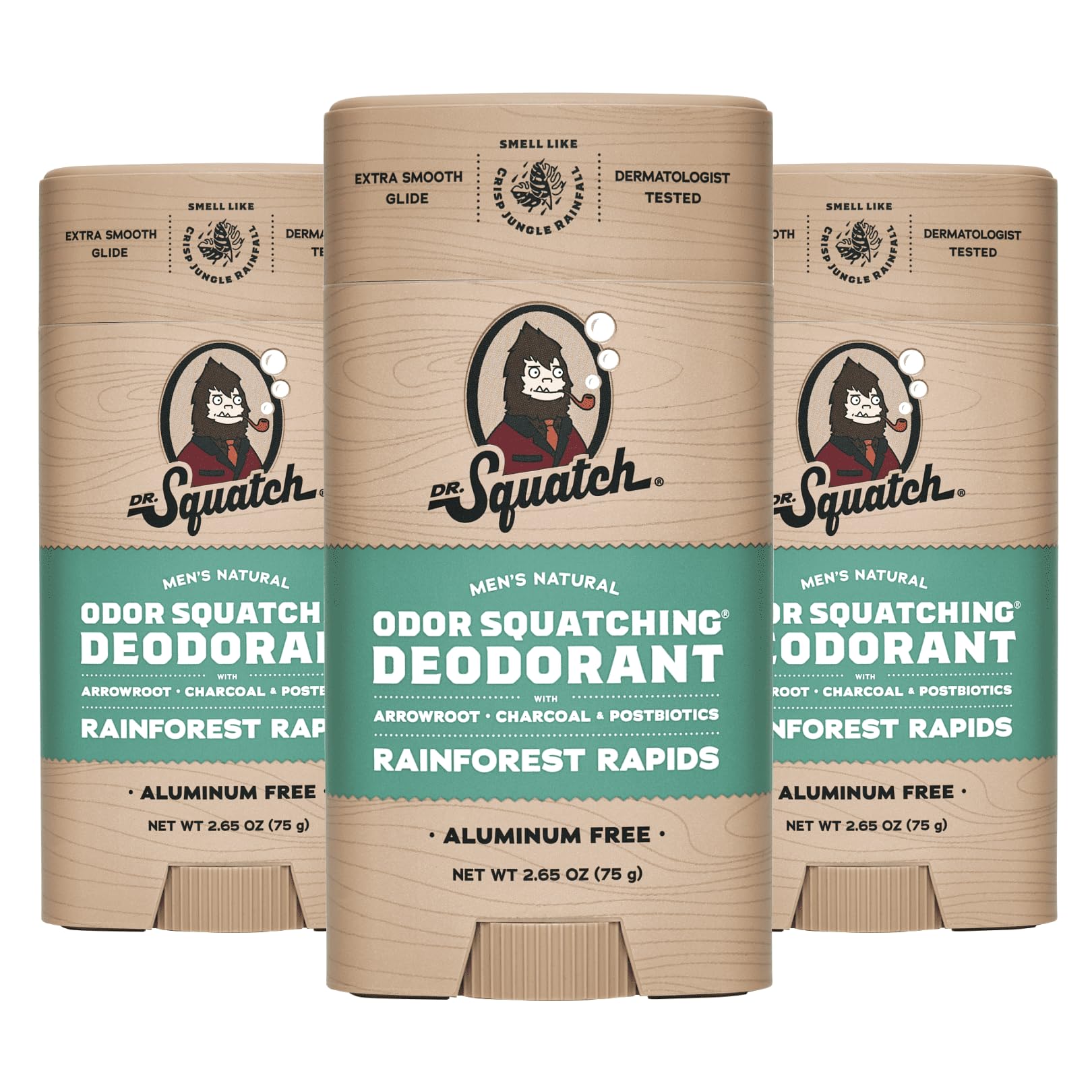 Foto 2 pulgar | Desodorante Dr. Squatch Natural Rainforest Rapids De 80 Ml Para Hombre, Paquete De 3 - Venta Internacional.