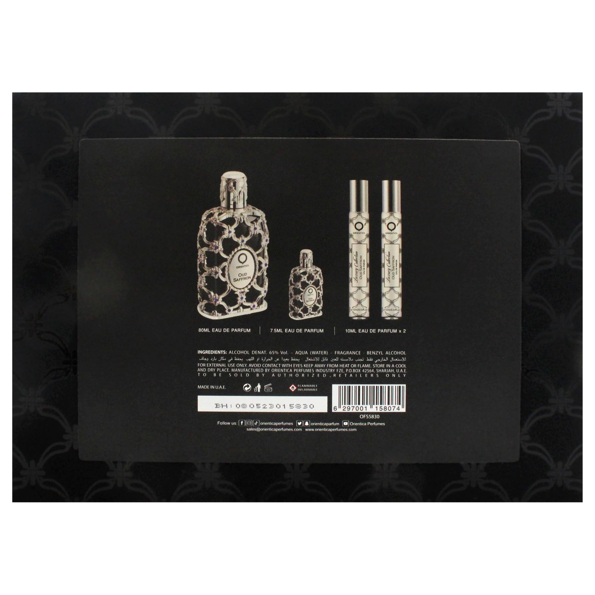 Foto 8 pulgar | Set De Regalo Perfume Orientica Oud Saffron Para Hombre, 80 Ml, 4 Piezas - Venta Internacional.