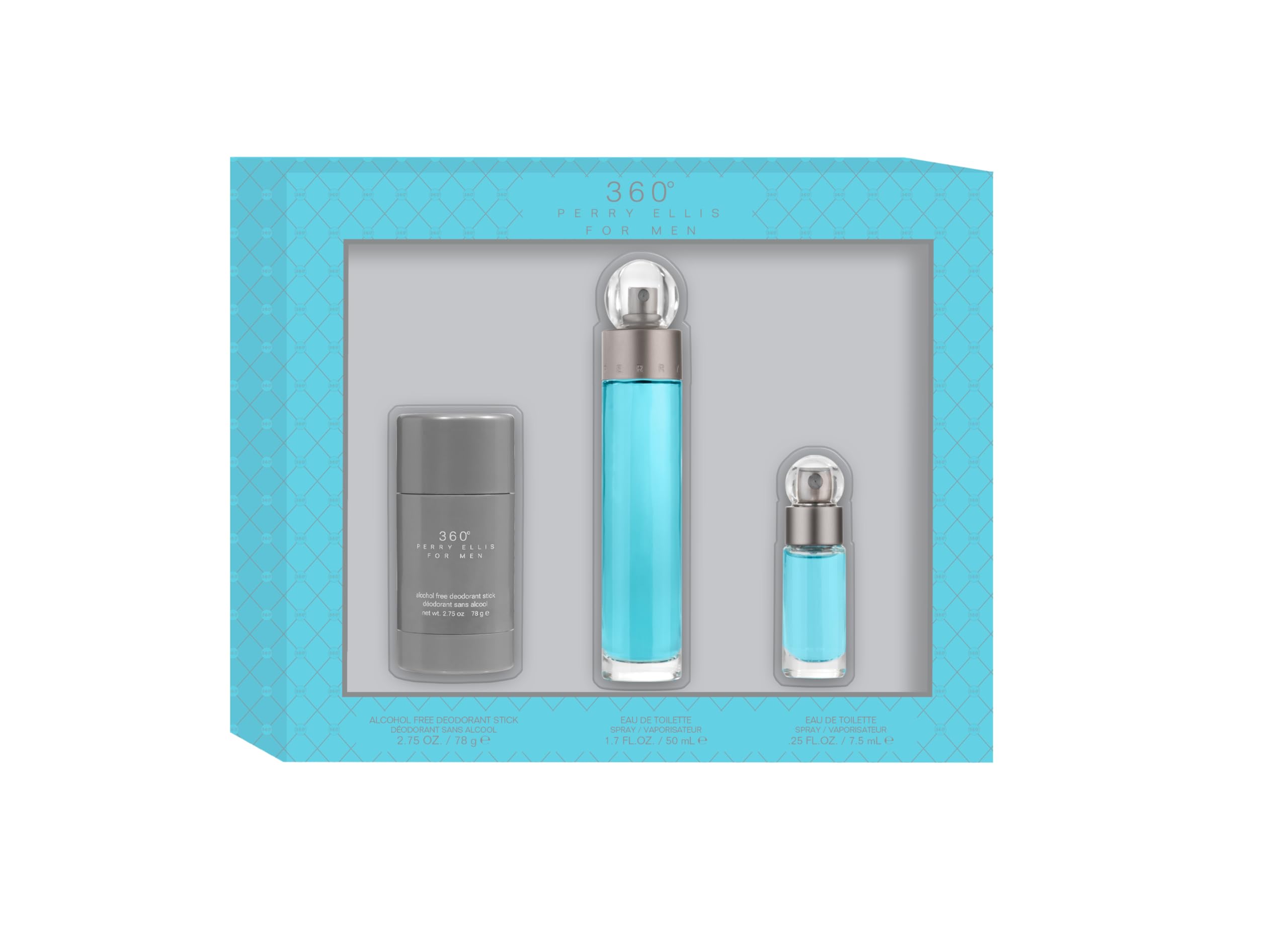 Set De Regalo Perry Ellis 360° Para Hombre Eau De Toilette 100 Ml - Venta Internacional.