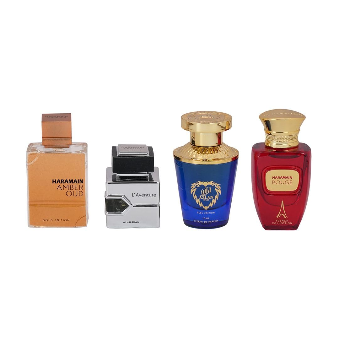 Foto 1 | Set De Regalo De Fragancia Al Haramain Unisex De 4 X 10 Ml (amber Oud + L'aventure + Azlan Oud + Rouge) - Venta In