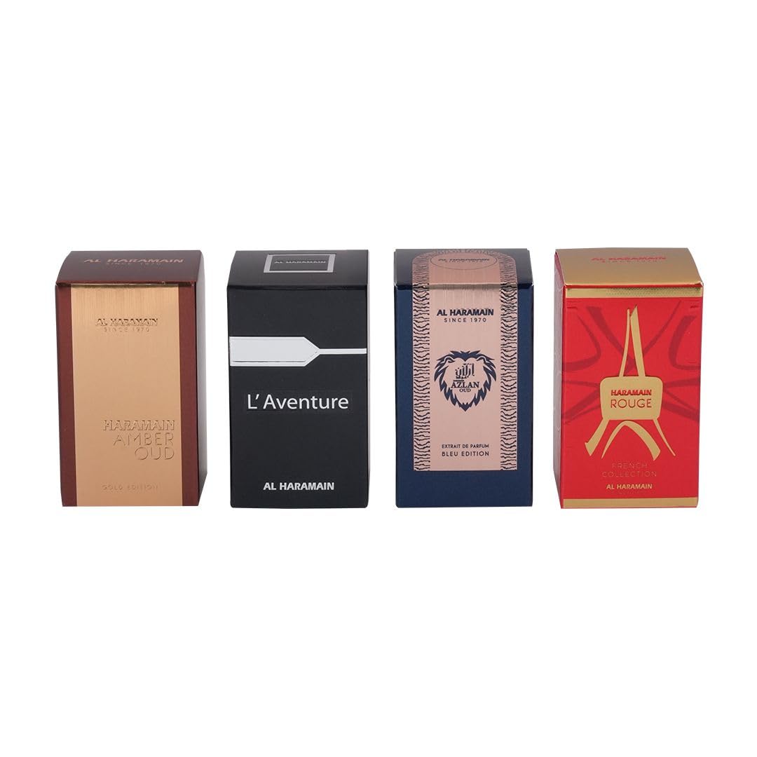 Foto 3 pulgar | Set De Regalo De Fragancia Al Haramain Unisex De 4 X 10 Ml (amber Oud + L'aventure + Azlan Oud + Rouge) - Venta In