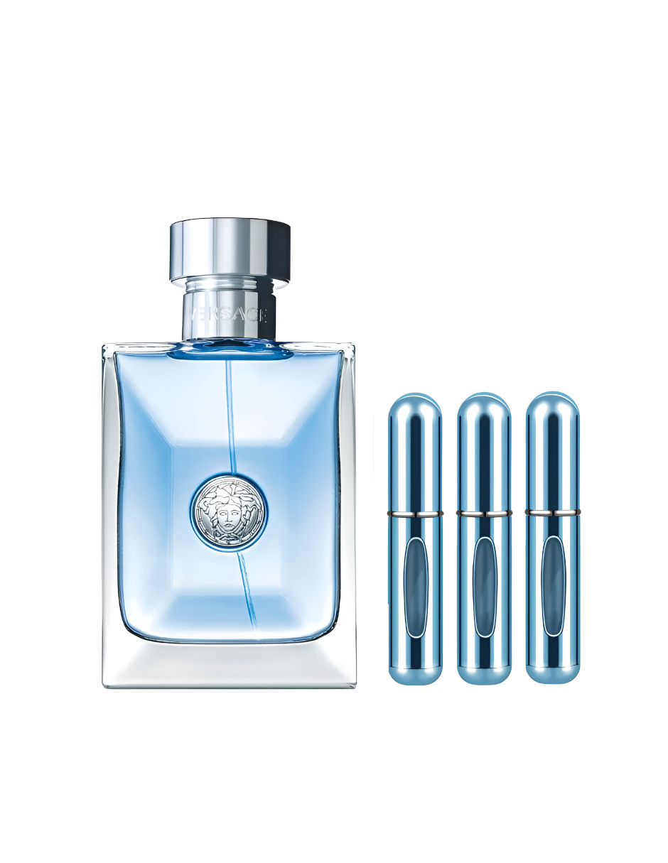 Versace Pour Homme 100ml - Fragancia Inconfundible Para Hombres Con Estilo Con Tres Atomizadores