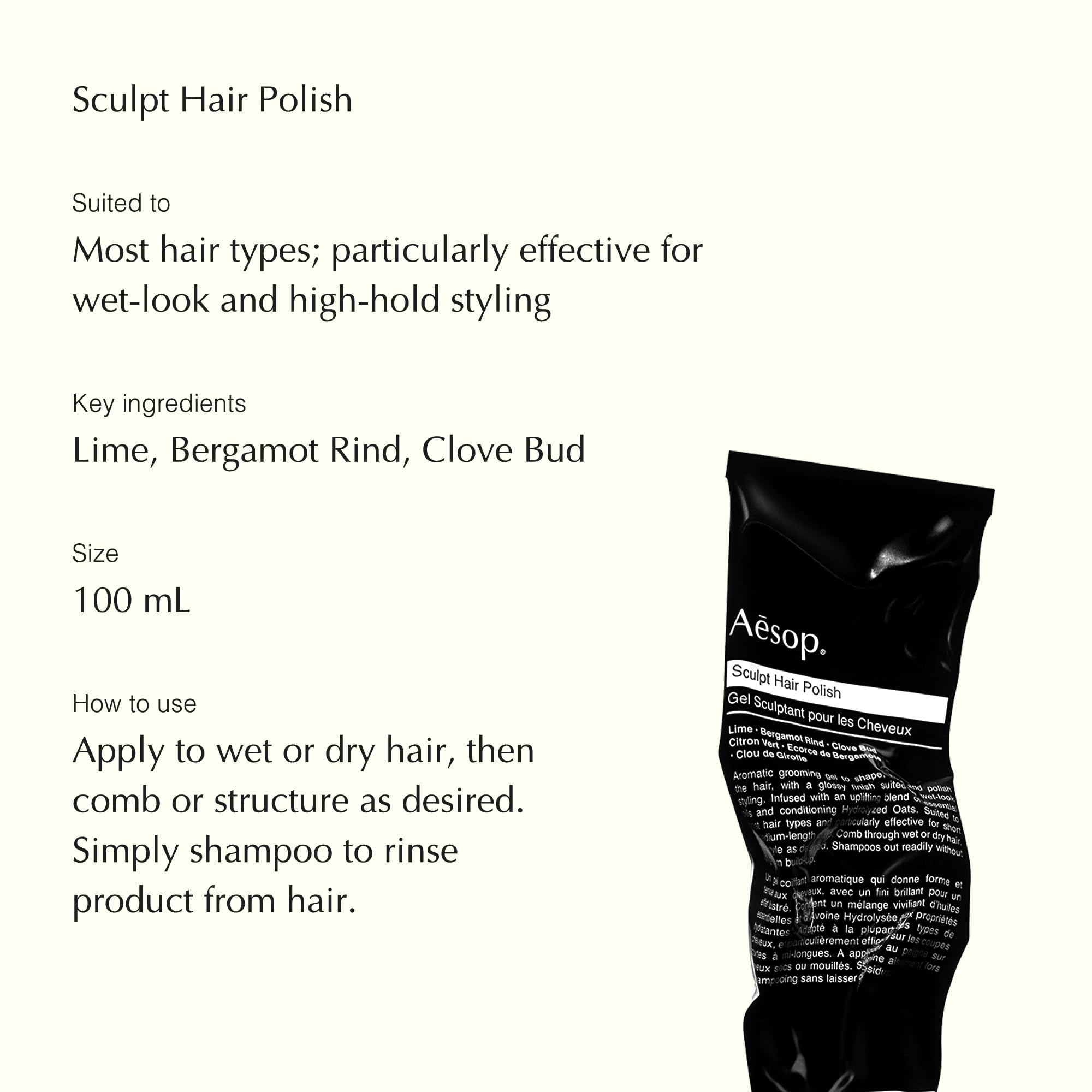 Foto 4 pulgar | Esmalte Para Cabello Aesop Sculpt De 100 Ml Y Loción Para Después Del Afeitado De 60 Ml - Venta Internacional.
