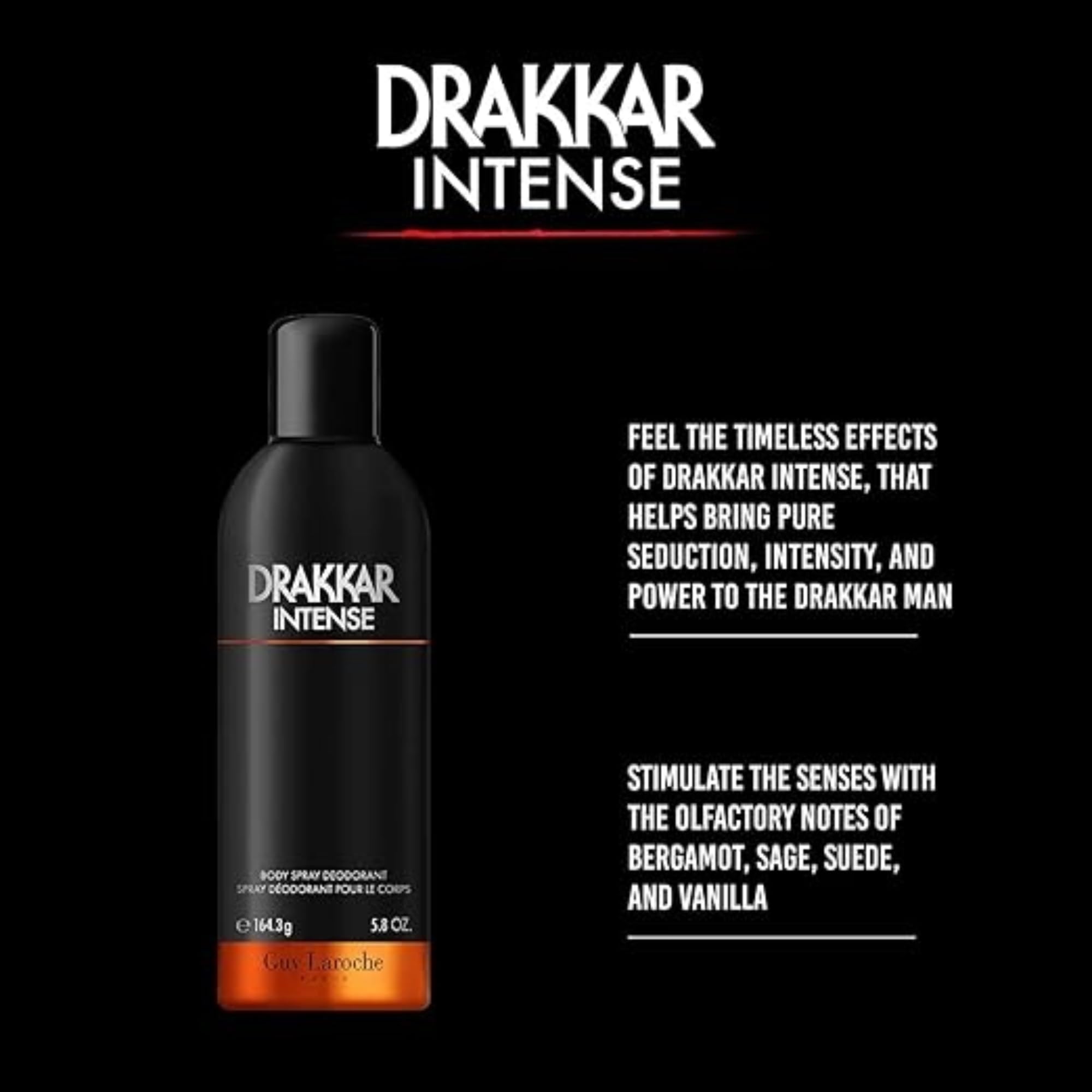 Foto 4 pulgar | Spray Corporal Guy Laroche Drakkar Intense Para Hombre 200 Ml - Venta Internacional.