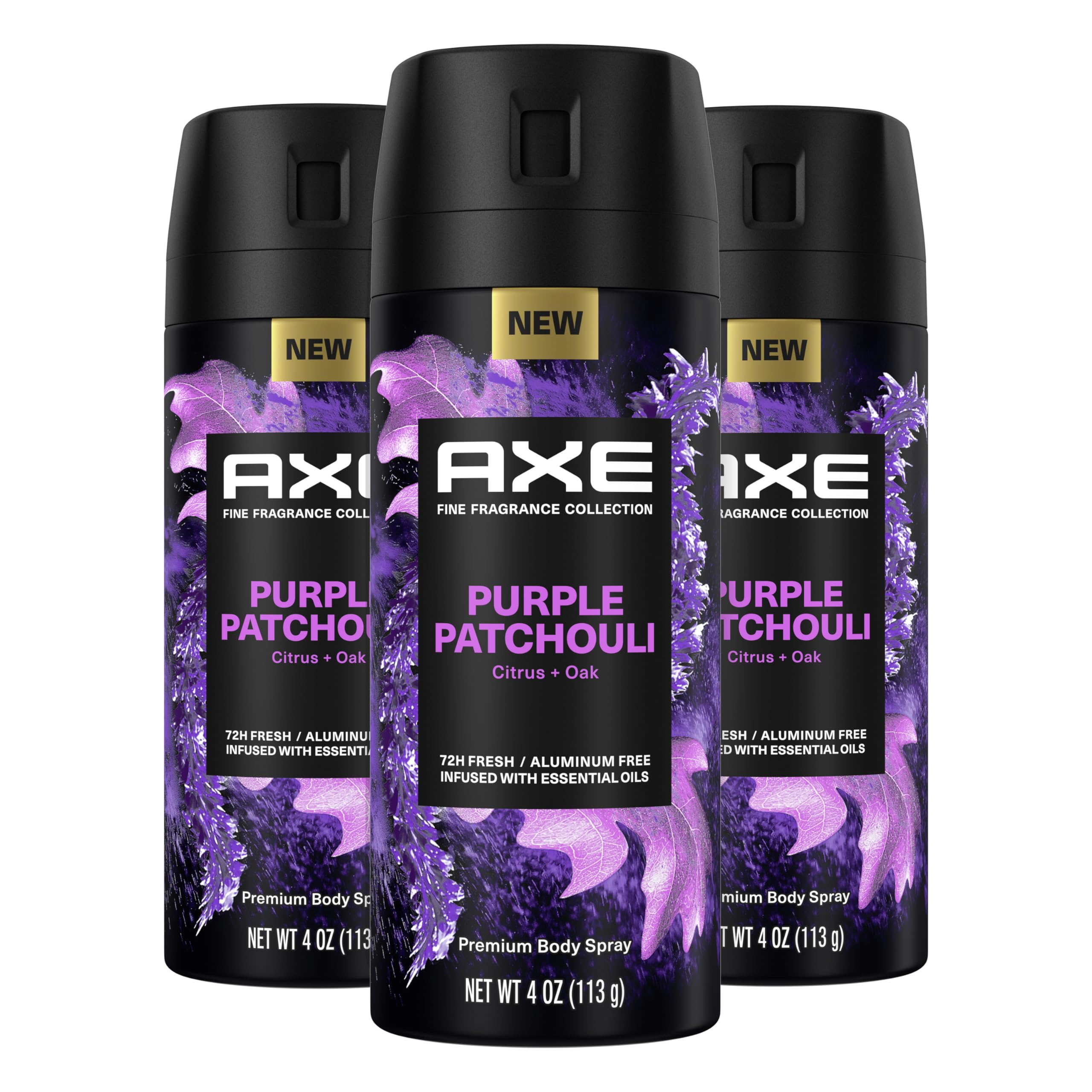 Foto 2 pulgar | Spray Corporal Axe Fine Fragrance, Pachulí Morado, 120 Ml, Paquete De 3 - Venta Internacional.