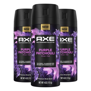 Foto 1 | Spray Corporal Axe Fine Fragrance, Pachulí Morado, 120 Ml, Paquete De 3 - Venta Internacional.