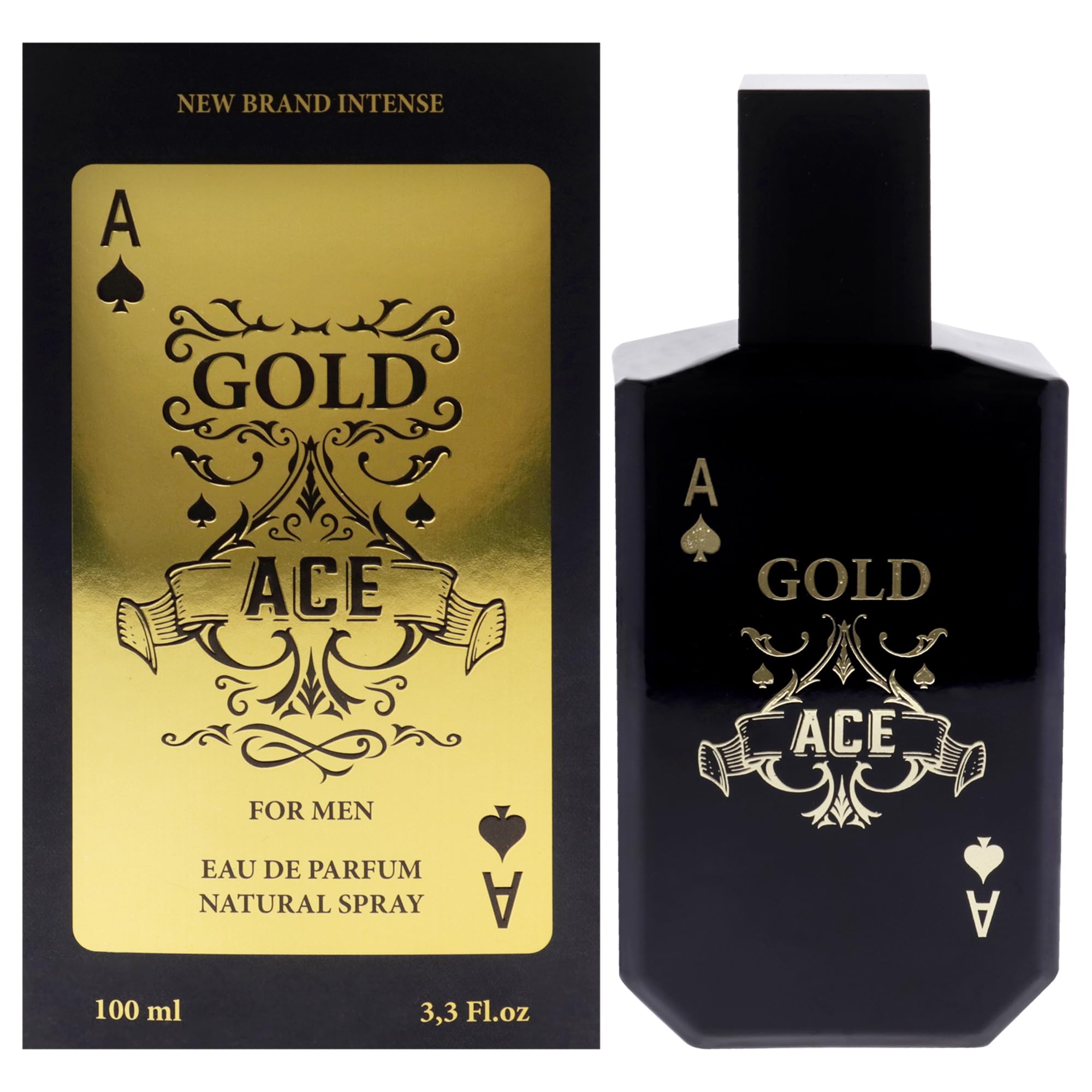 Perfume New Brand Intense Gold Ace Eau De Parfum Para Hombre, 100 Ml - Venta Internacional.