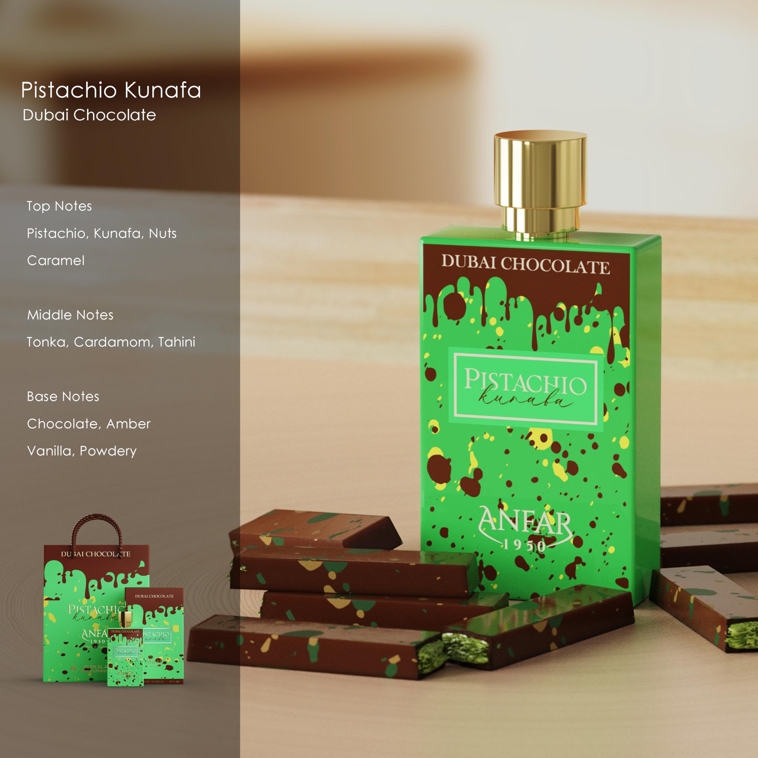 Foto 5 pulgar | Perfume Anfar Pistachio Kunafa 1950 Extrait De Parfum 80 Ml - Venta Internacional.