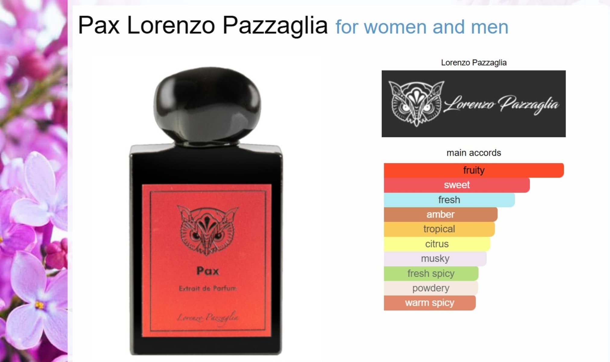 Foto 4 pulgar | Perfume Lorenzo Pazzaglia Pax Extrait De Parfum, 50 Ml, Unisex - Venta Internacional.