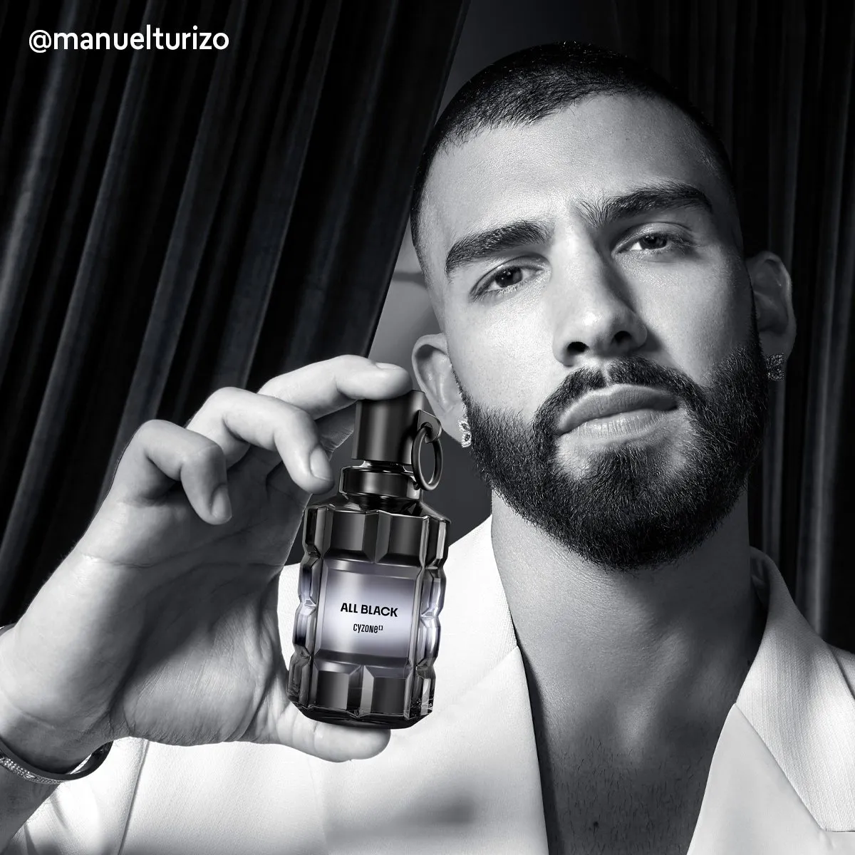 Foto 3 pulgar | Perfume Para Hombre All Black  Cyzone 90ml
