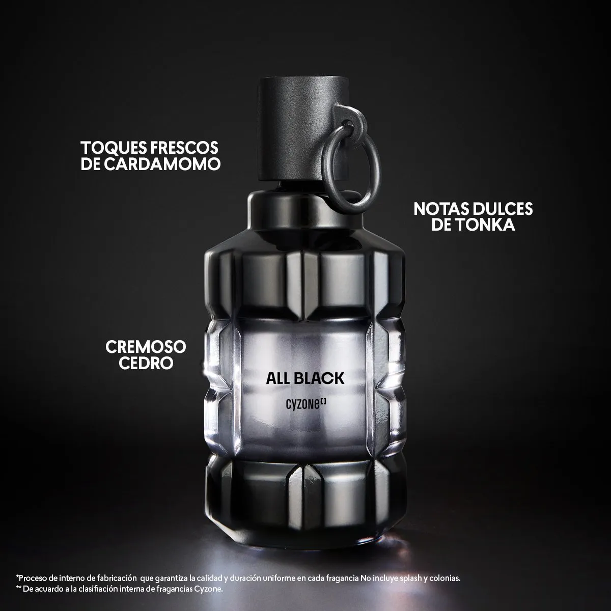 Foto 5 pulgar | Perfume Para Hombre All Black  Cyzone 90ml