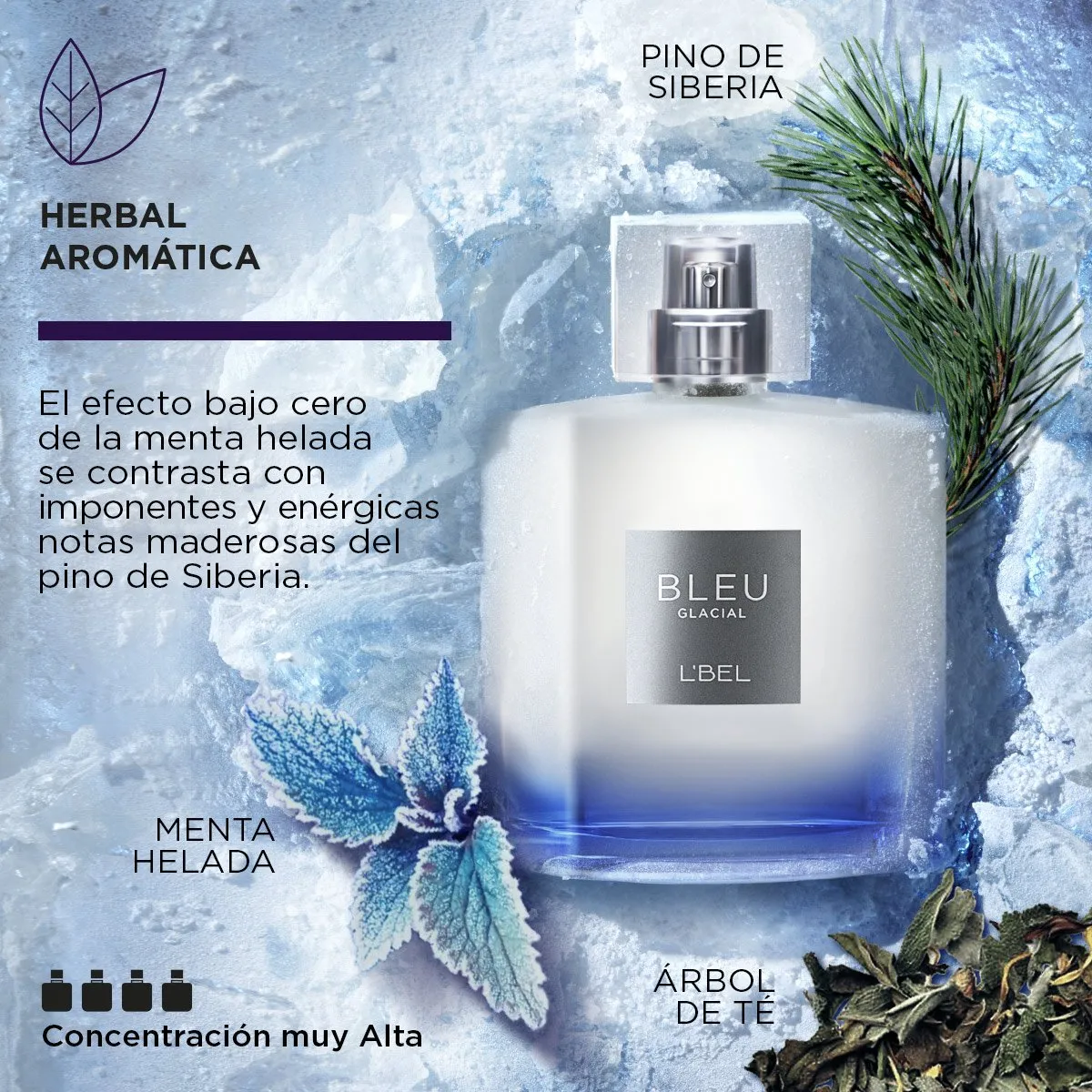 Foto 4 pulgar | Perfume Bleu Glacial L'bel 100ml