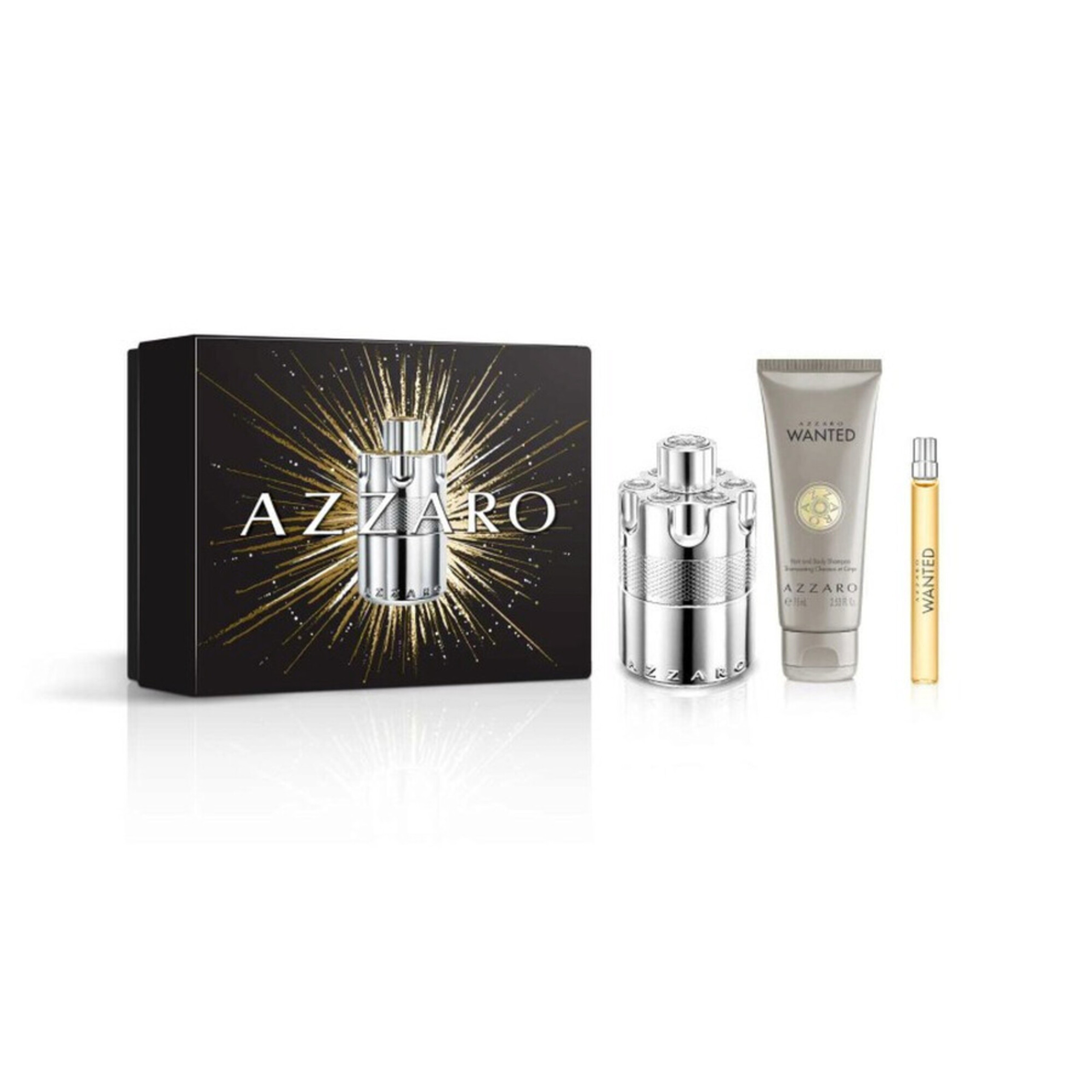 Foto 2 pulgar | Perfume Azzaro Wanted Eau De Parfum, 100 Ml, Más Champú, 75 Ml, 3 Unidades - Venta Internacional.