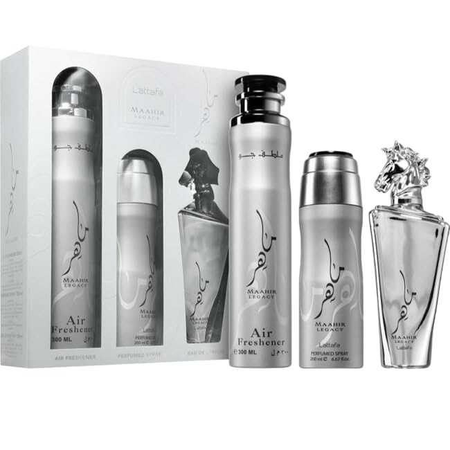 Foto 3 pulgar | Set De Regalo Perfume Lattafa Maahir Legacy Para Hombre, 100 Ml, 200 Ml, 300 Ml - Venta Internacional.