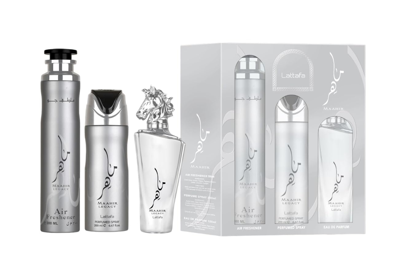 Foto 4 pulgar | Set De Regalo Perfume Lattafa Maahir Legacy Para Hombre, 100 Ml, 200 Ml, 300 Ml - Venta Internacional.