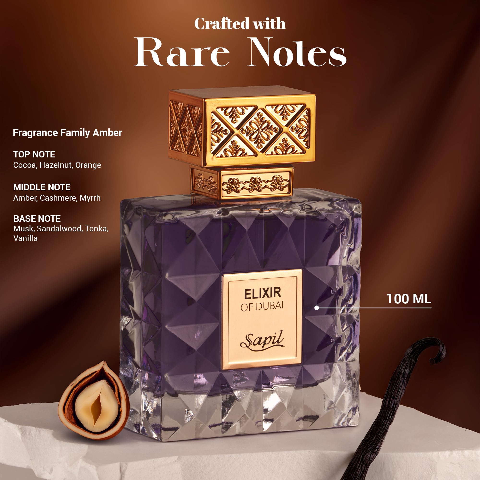 Foto 3 | Perfume Sapil Elixir Of Dubai Eau De Parfum, 100 Ml, Para Hombre Y Mujer - Venta Internacional.
