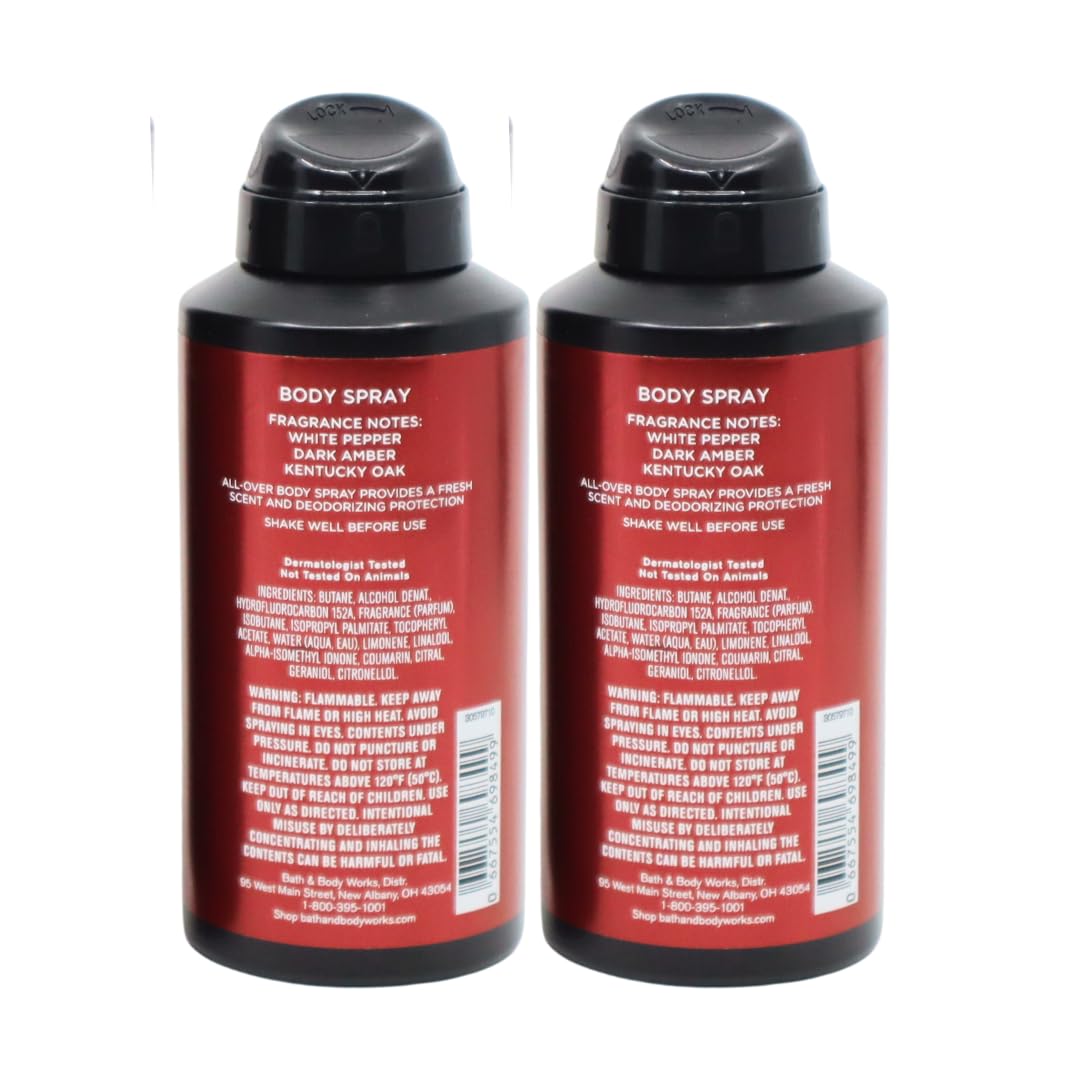 Foto 5 pulgar | Spray Corporal Perfume Bath & Body Works Bourbon De 110 Ml Para Hombre - Venta Internacional.