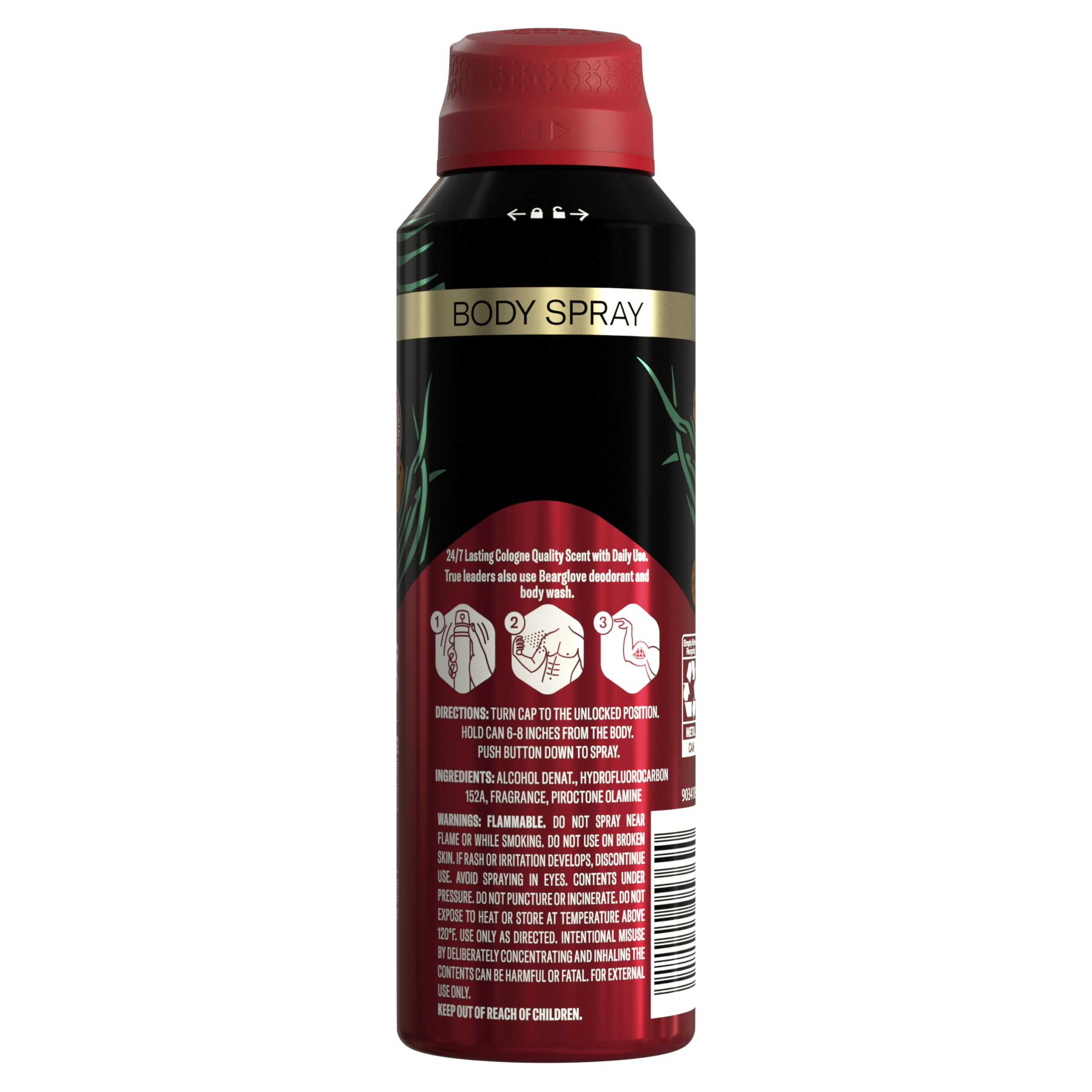 Foto 6 | Spray Corporal Old Spice Bearglove Para Hombre, 150 Ml (paquete De 3) - Venta Internacional.