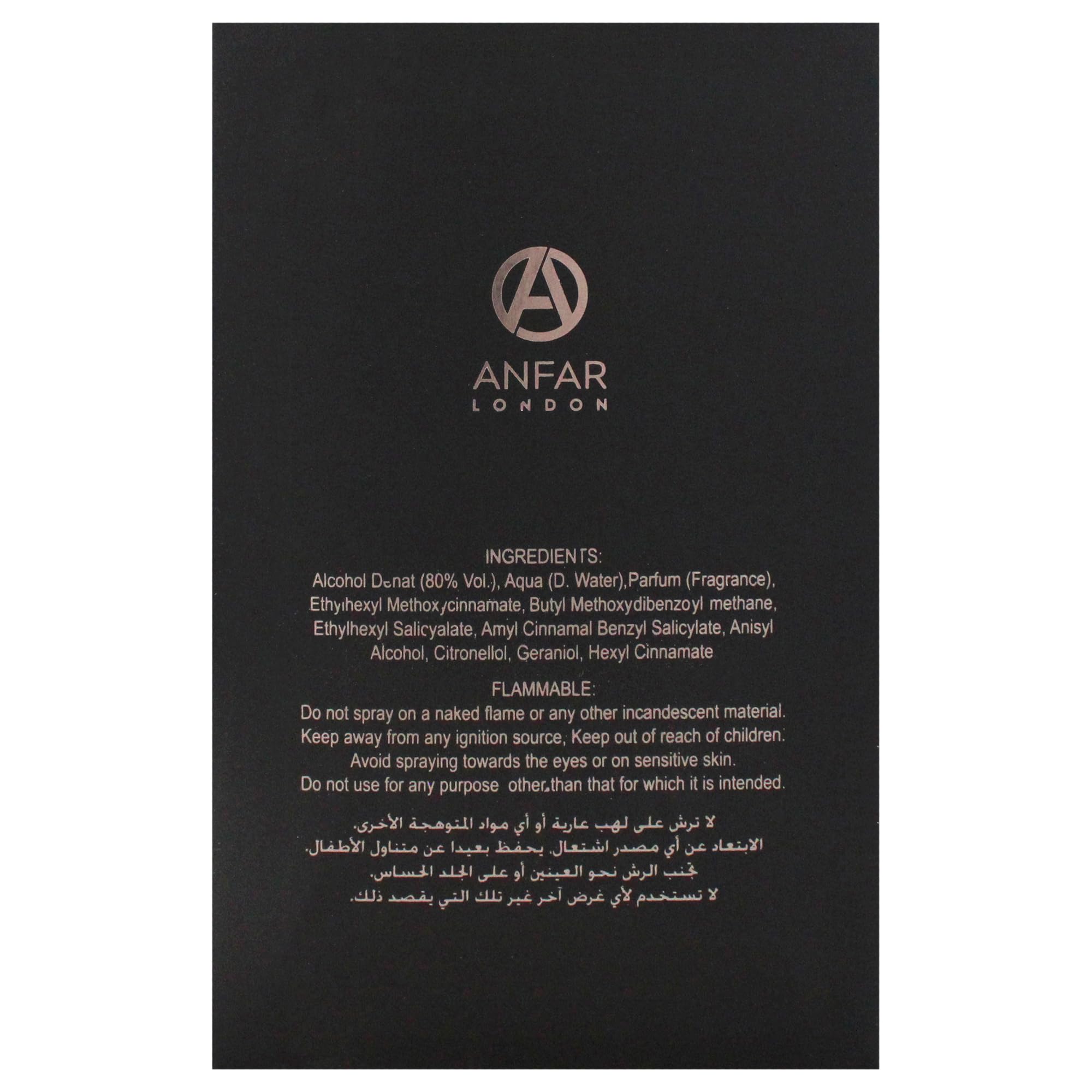 Foto 7 pulgar | Perfume Anfar Serie De Velvet Nero Velours 100 Ml Para Hombre - Venta Internacional.