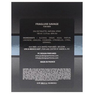 Foto 7 | Perfume Fragluxe Savage Para Hombre Edt 100 Ml - Venta Internacional.