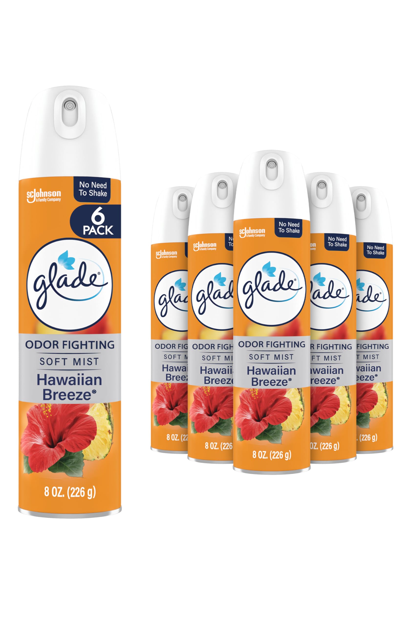 Ambientador De Habitación Glade Hawaiian Breeze  240 Ml  Paquete De 6 - Venta Internacional.