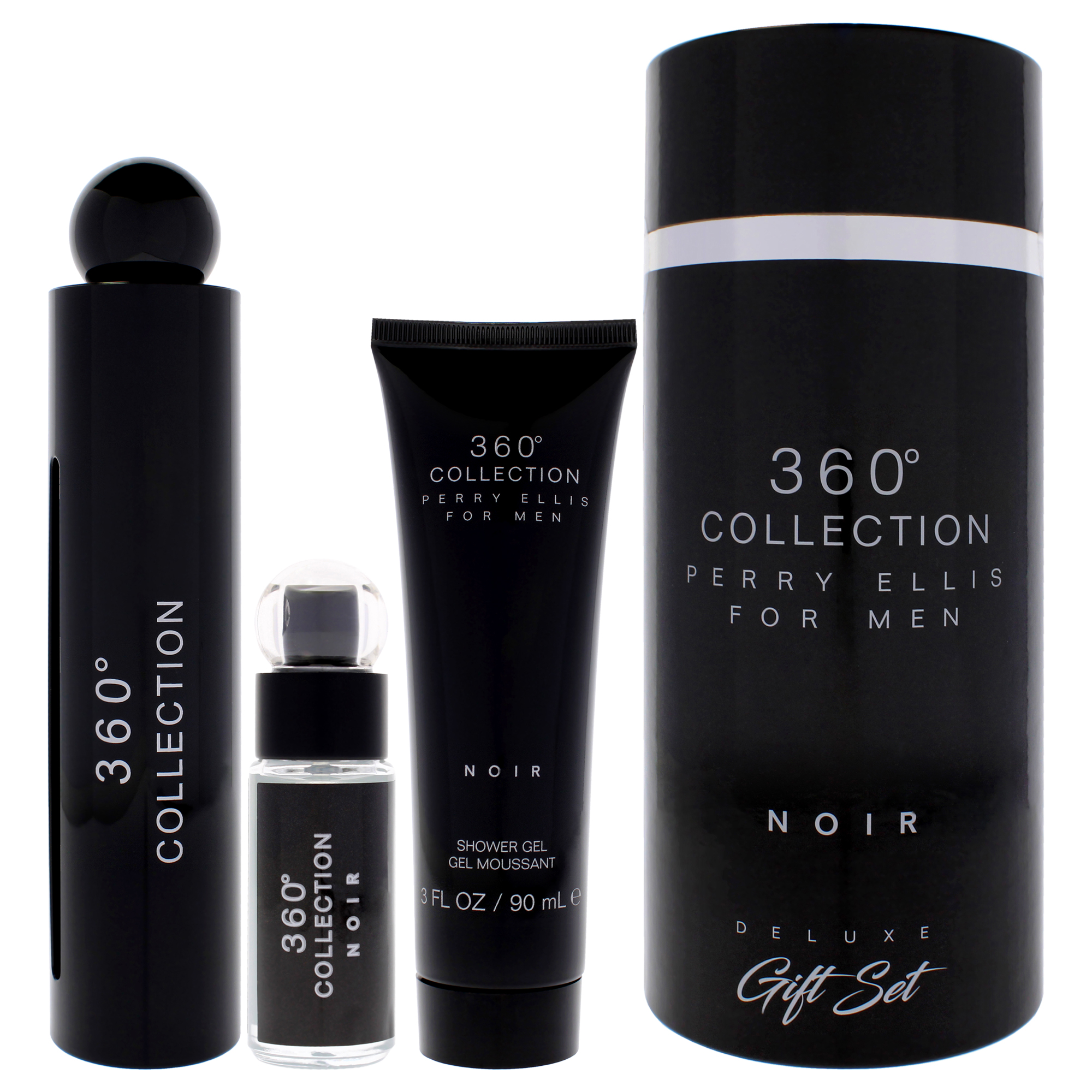 Set De Regalo De 3 Piezas Perfume Perry Ellis 360 Black Para Hombre - Venta Internacional.