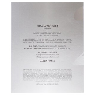 Foto 7 | Perfume Fragluxe 1 O 2 Para Hombre Edt En Aerosol De 100 Ml - Venta Internacional.