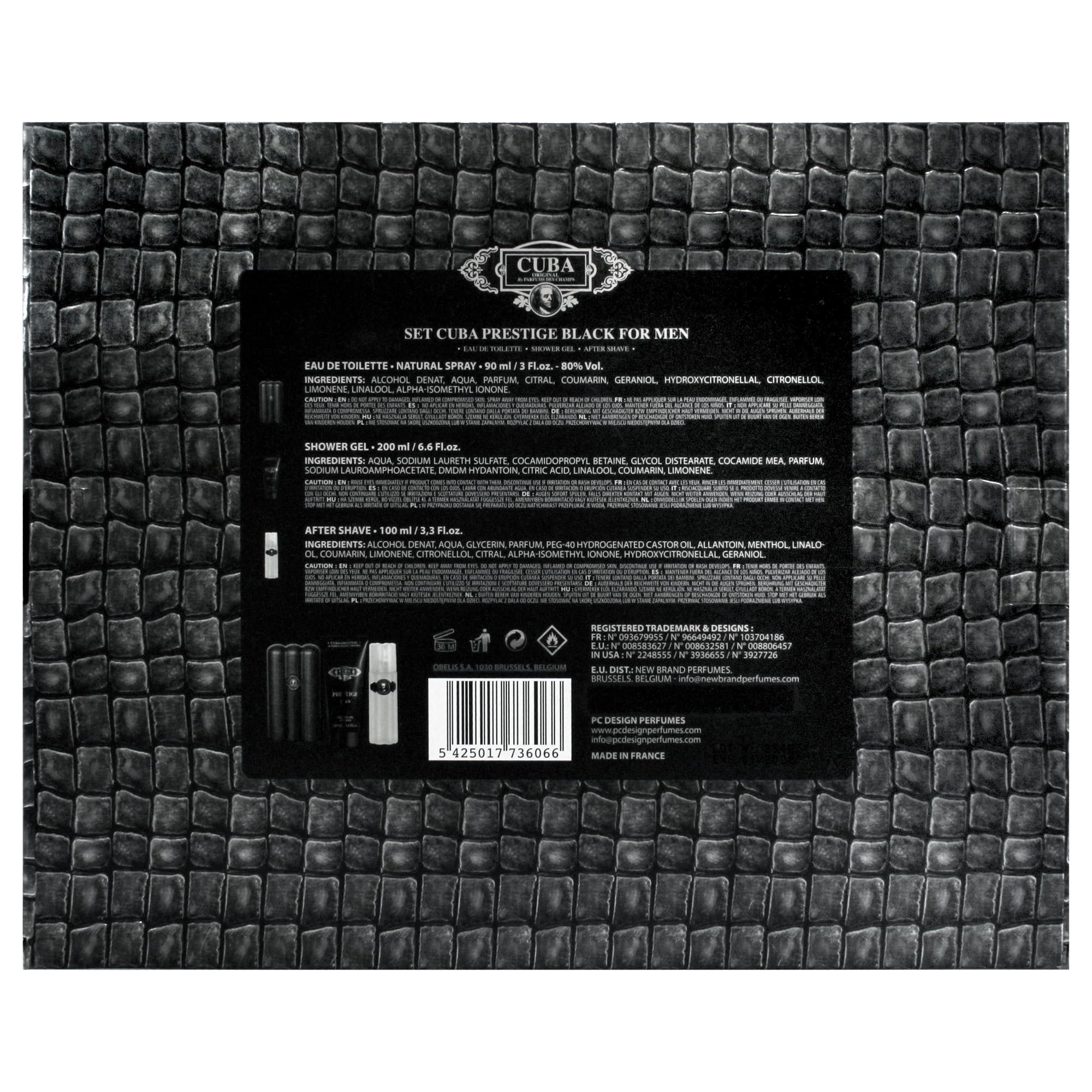 Foto 8 pulgar | Set De Regalo De Perfume Cuba Prestige Black Para Hombre 90 Ml Edt - Venta Internacional.