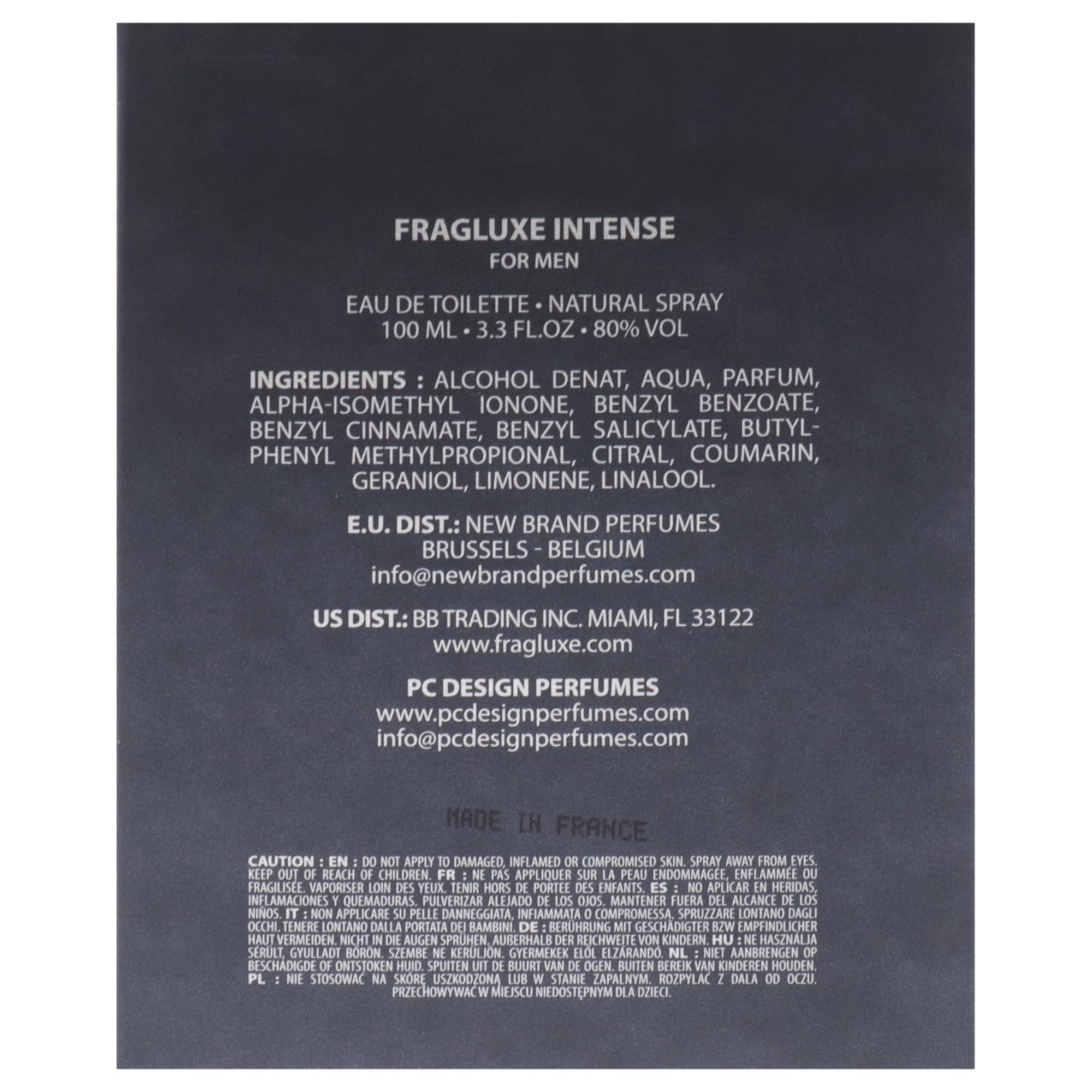 Foto 8 pulgar | Perfume Fragluxe Intense Para Hombre Edt 100 Ml - Venta Internacional.