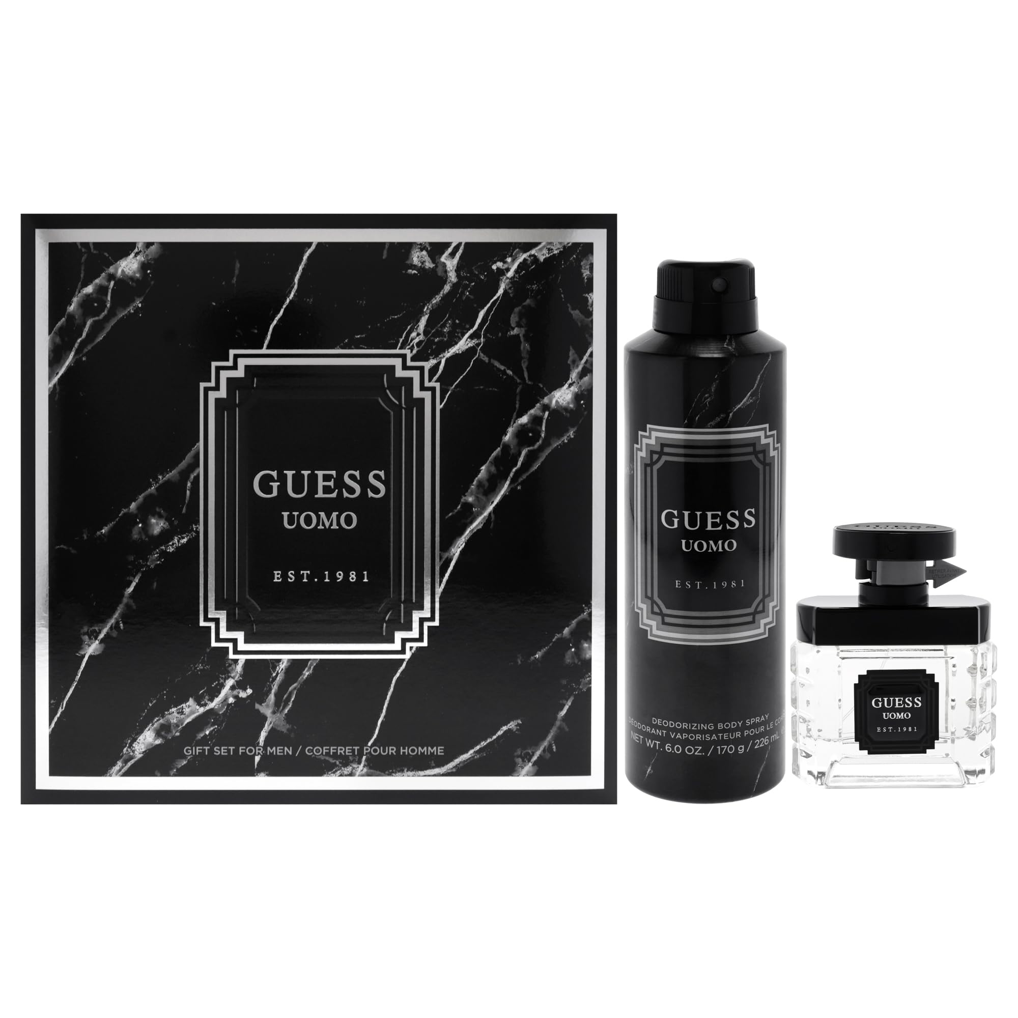 Set De Regalo Guess Uomo Para Hombre Edt De 50 Ml Y Spray Corporal Desodorizante - Venta Internacional.