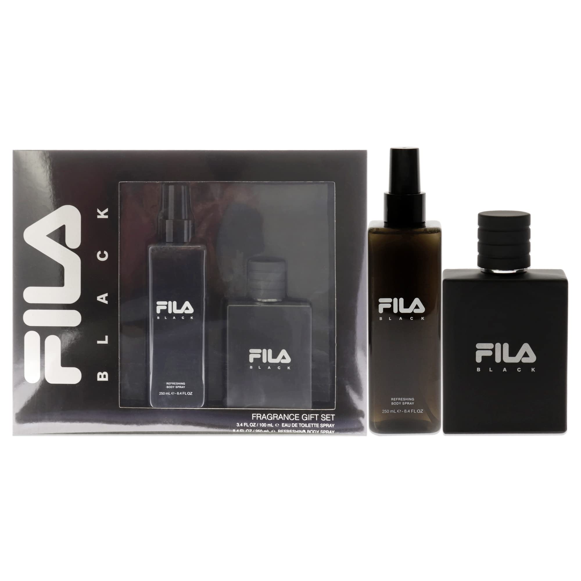 Foto 1 | Perfume Fila Black Edt Fragance & Body Spray Para Hombre  Juego De 2 Unidades - Venta Internacional.