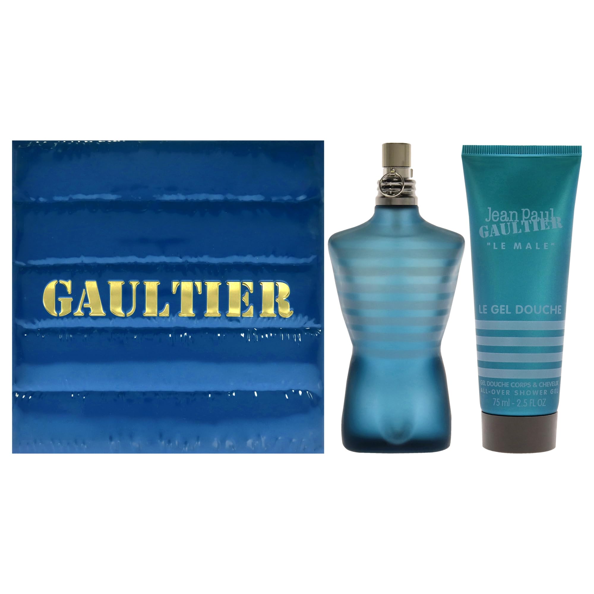 Set De Regalo Jean Paul Gaultier Le Male Para Hombre Edt 125 Ml + Gel - Venta Internacional.