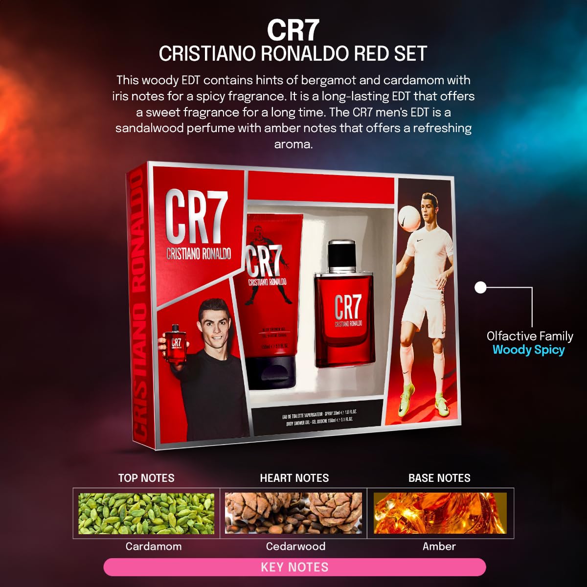 Foto 6 pulgar | Perfume Cr7 De Cristiano Ronaldo Eau De Toilette 30 Ml + Gel De Ducha 150 Ml - Venta Internacional.