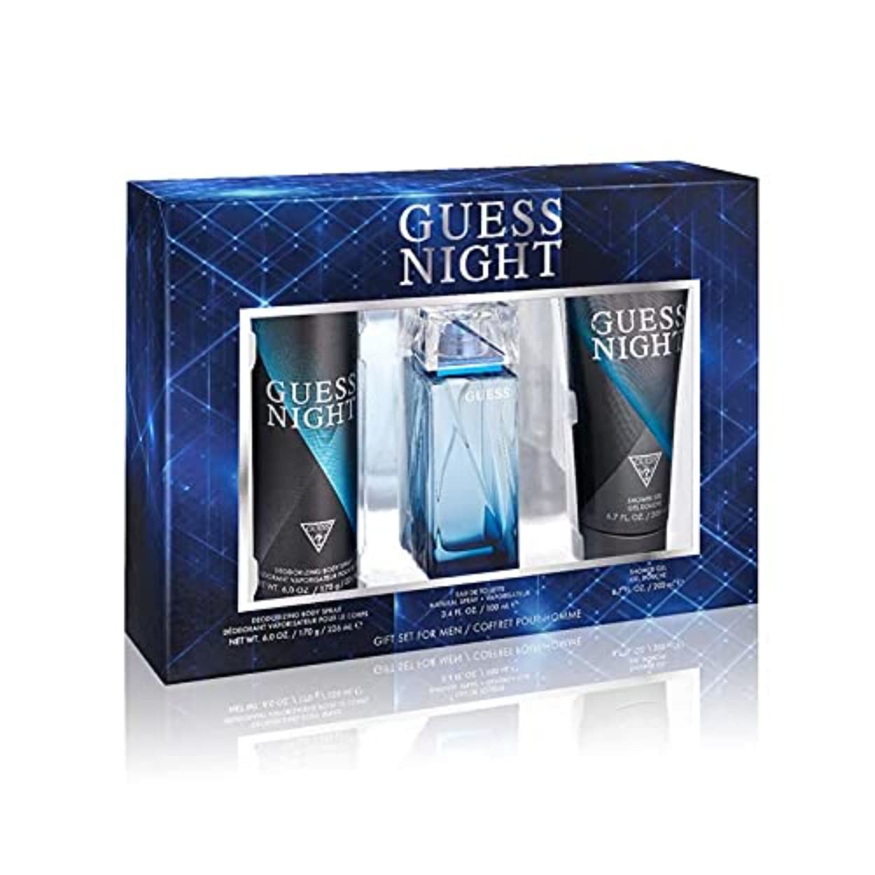 Perfume Guess Night Eau De Toilette 100 Ml Con Gel De Ducha Y Spray Corporal - Venta Internacional.