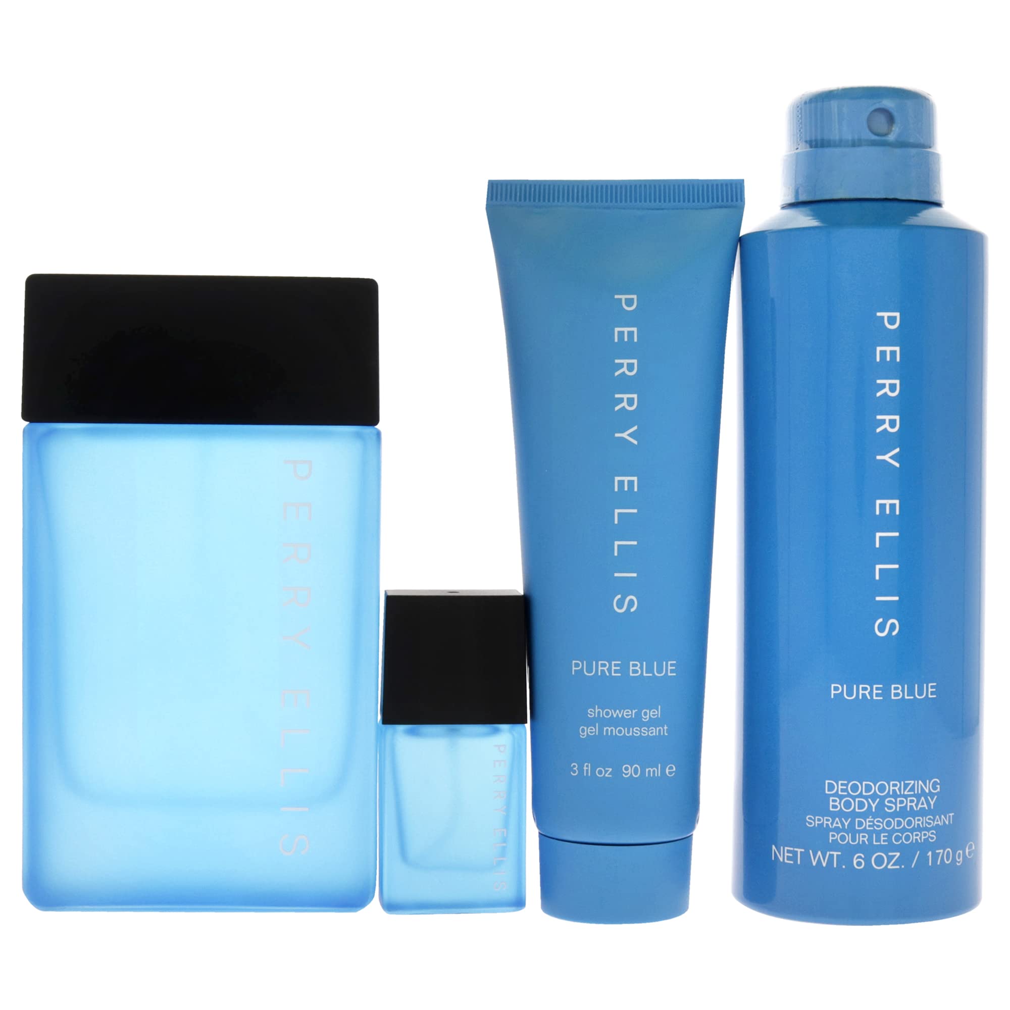Foto 3 pulgar | Set De Regalo Perfume Perry Ellis Pure Blue Para Hombre  100 Ml - Venta Internacional.