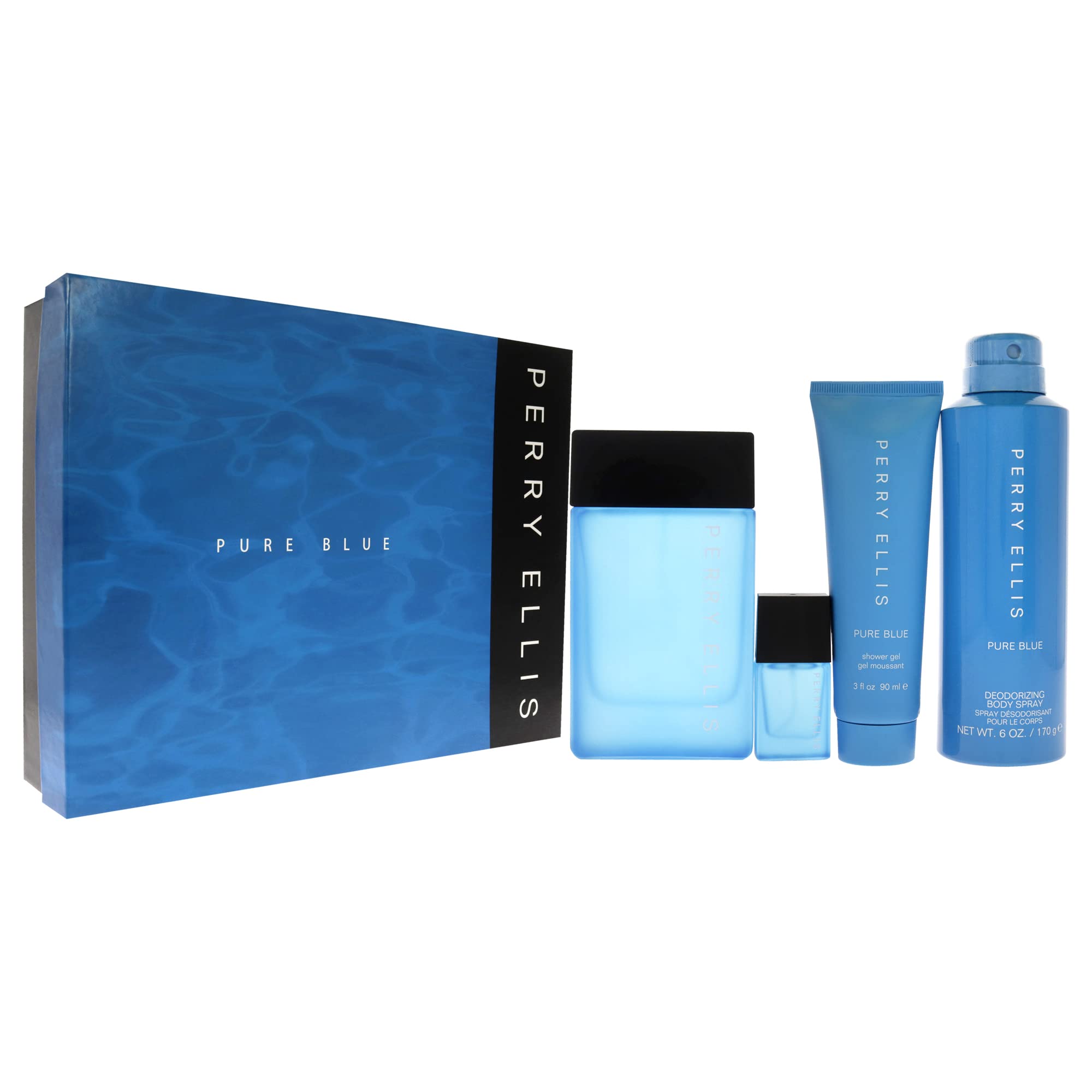 Foto 4 pulgar | Set De Regalo Perfume Perry Ellis Pure Blue Para Hombre  100 Ml - Venta Internacional.
