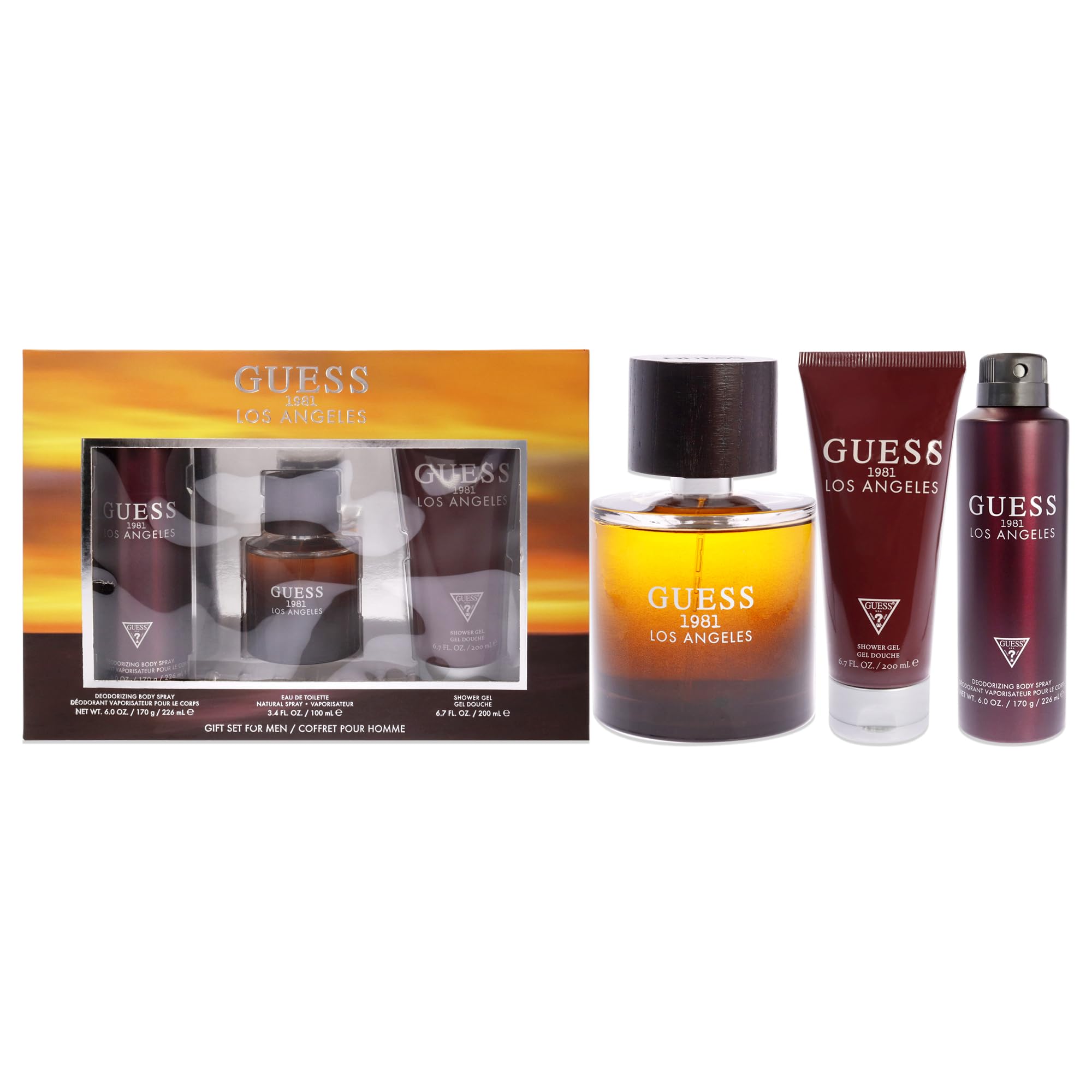Estuche para Hombre Guess 1981 Los Ángeles 3 Piezas-Venta Internacional