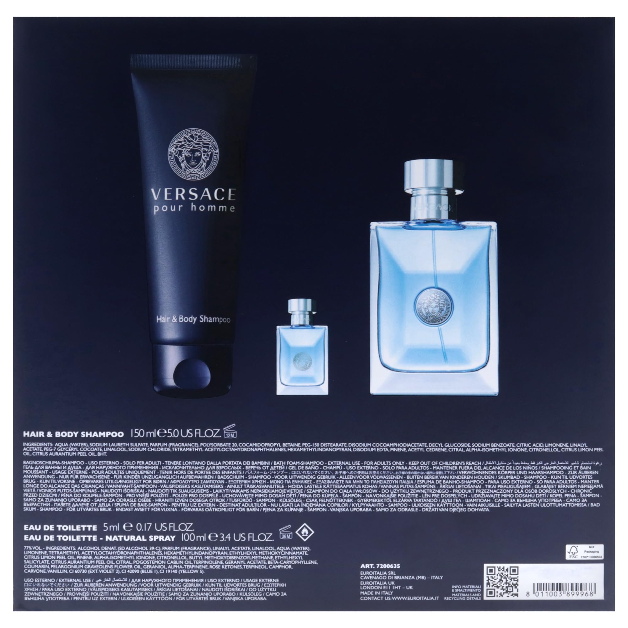 Foto 7 pulgar | Estuche para Hombre  Versace Pour Homme  3 Piezas - Venta Internacional